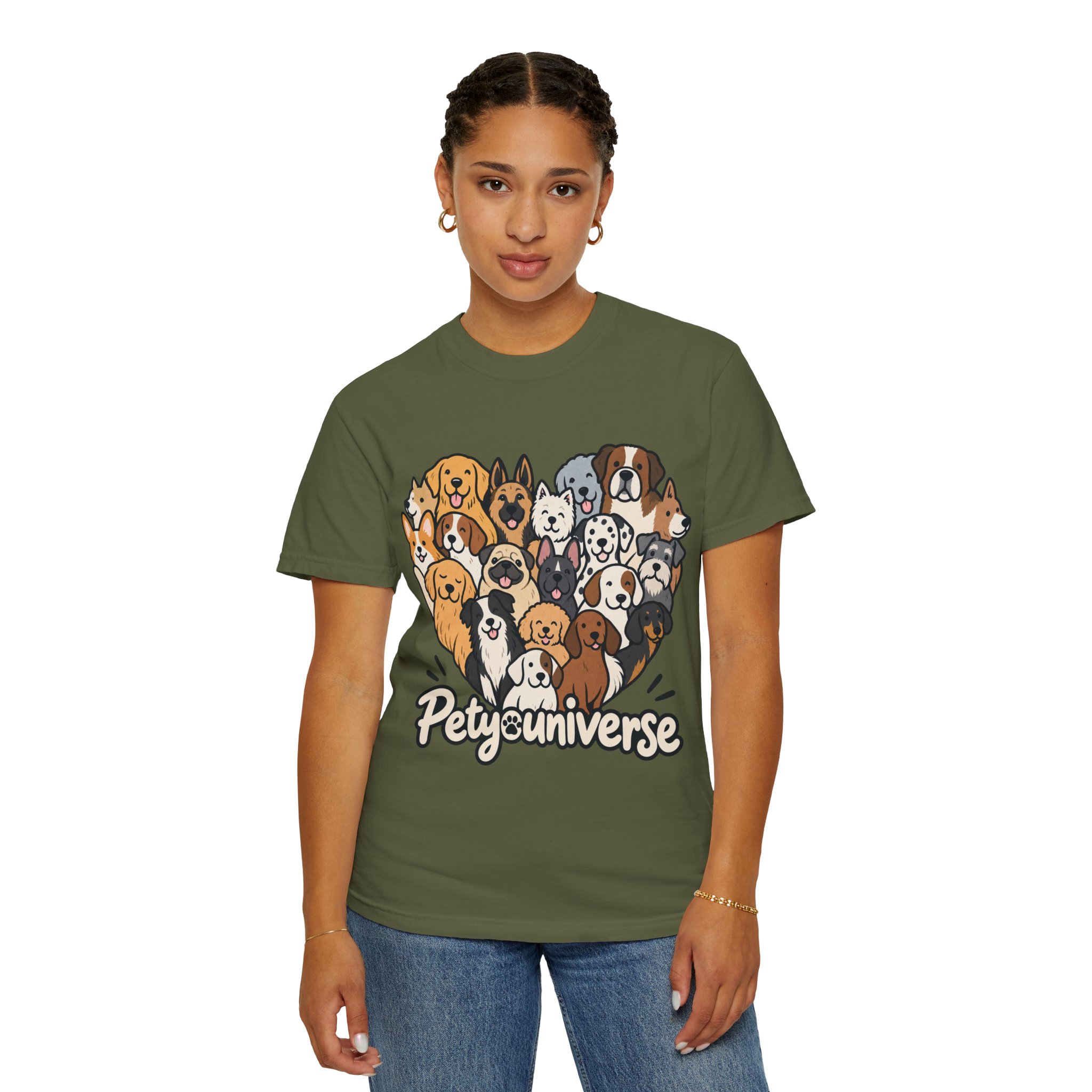 Dog Lover Cartoon T-Shirt — "Pety Universe" Graphic Tee - Image 96