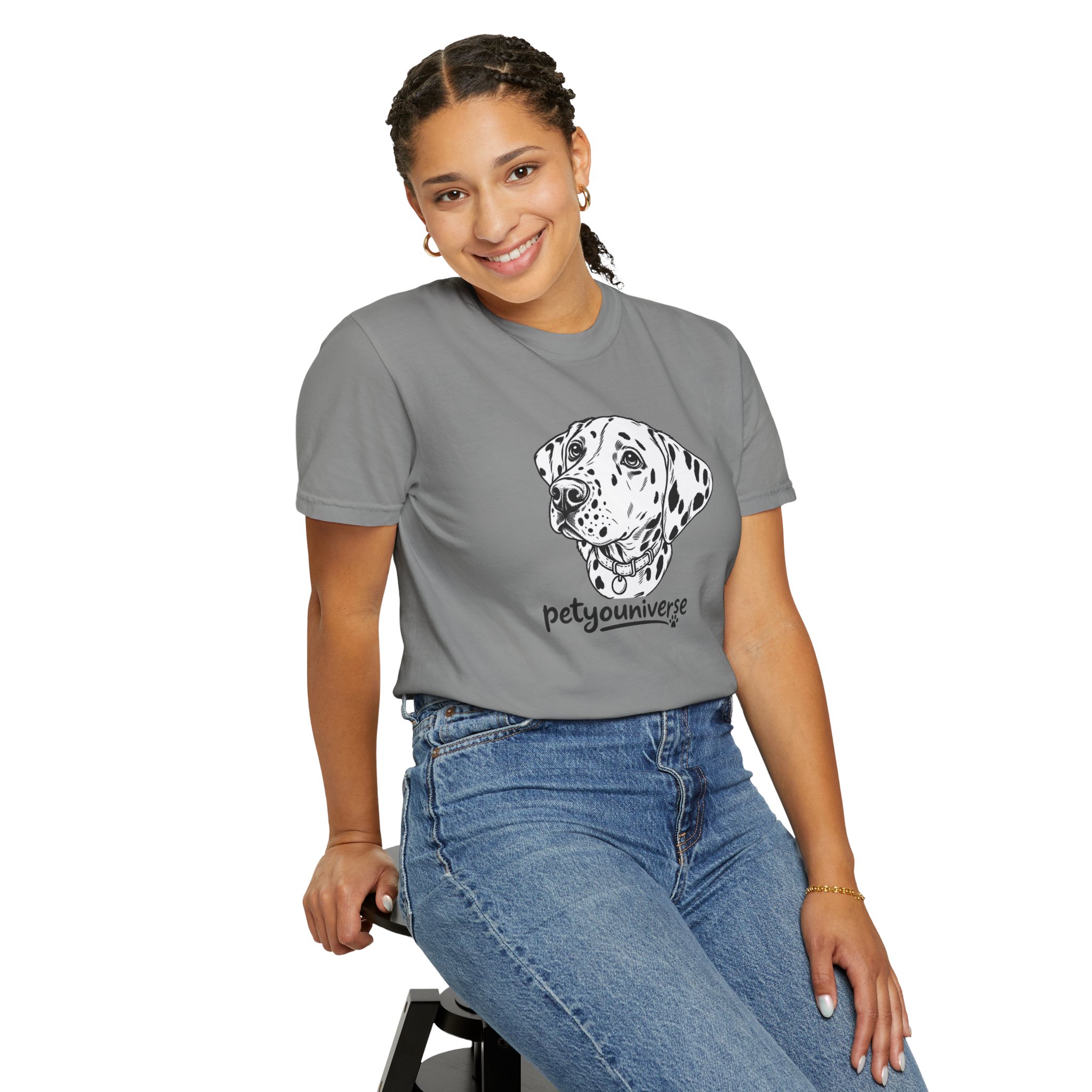Dalmatian Portrait T-Shirt — "PetYoUniverse" Graphic Tee - Image 96