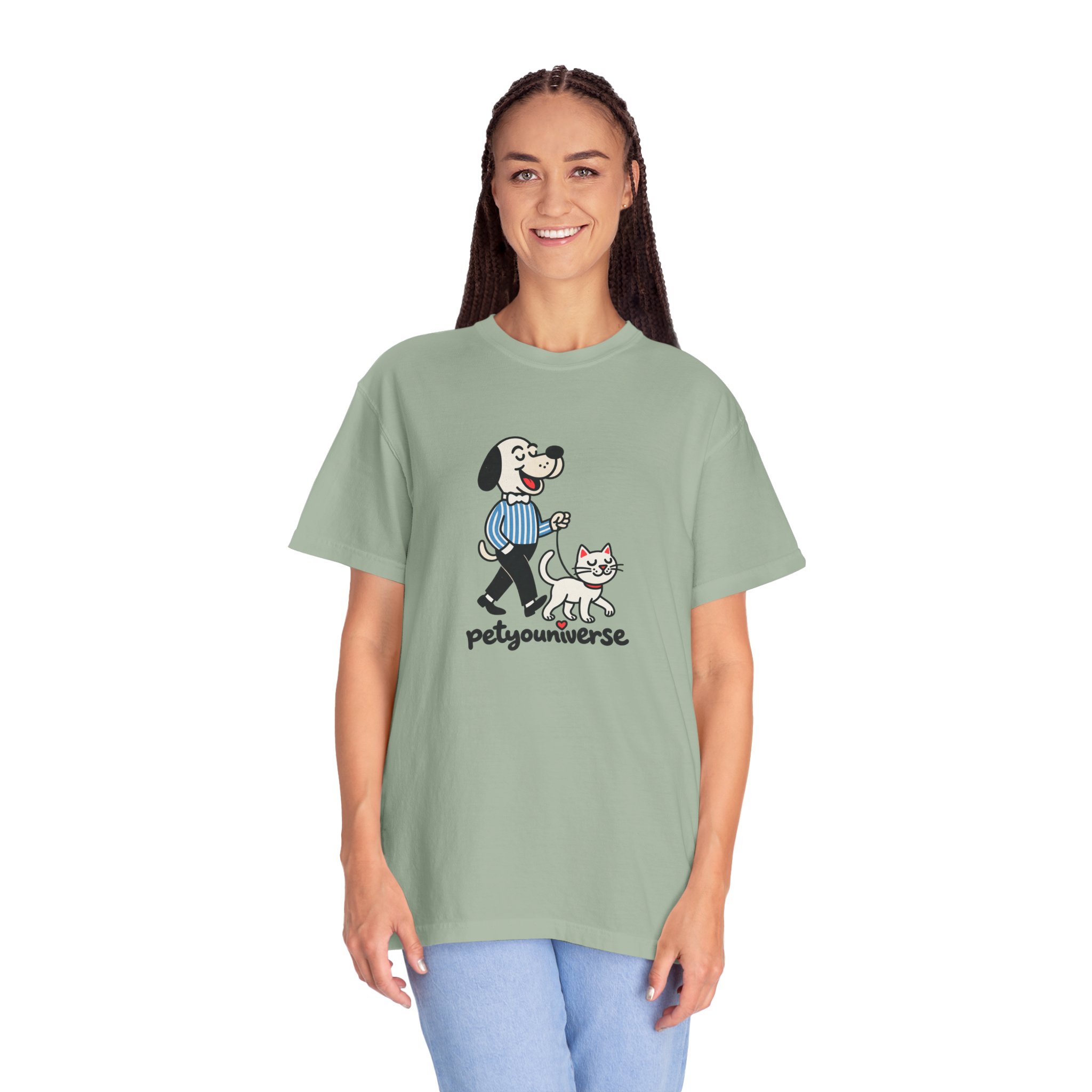 PetYouniverse Walking Dog & Cat Tee — Cute Retro Pet Graphic T-Shirt - Image 59
