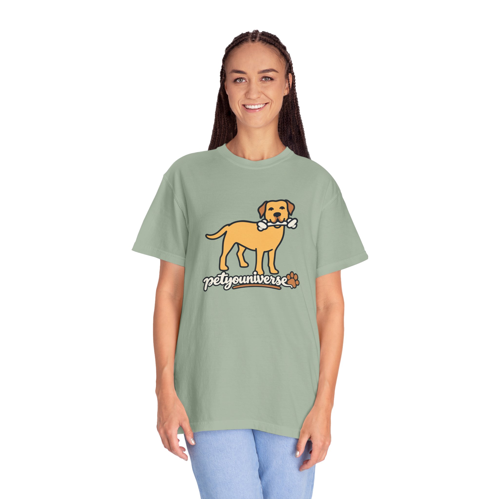 Dog Bone Graphic T-Shirt — "PetYoUniverse" Puppy Tee - Image 68