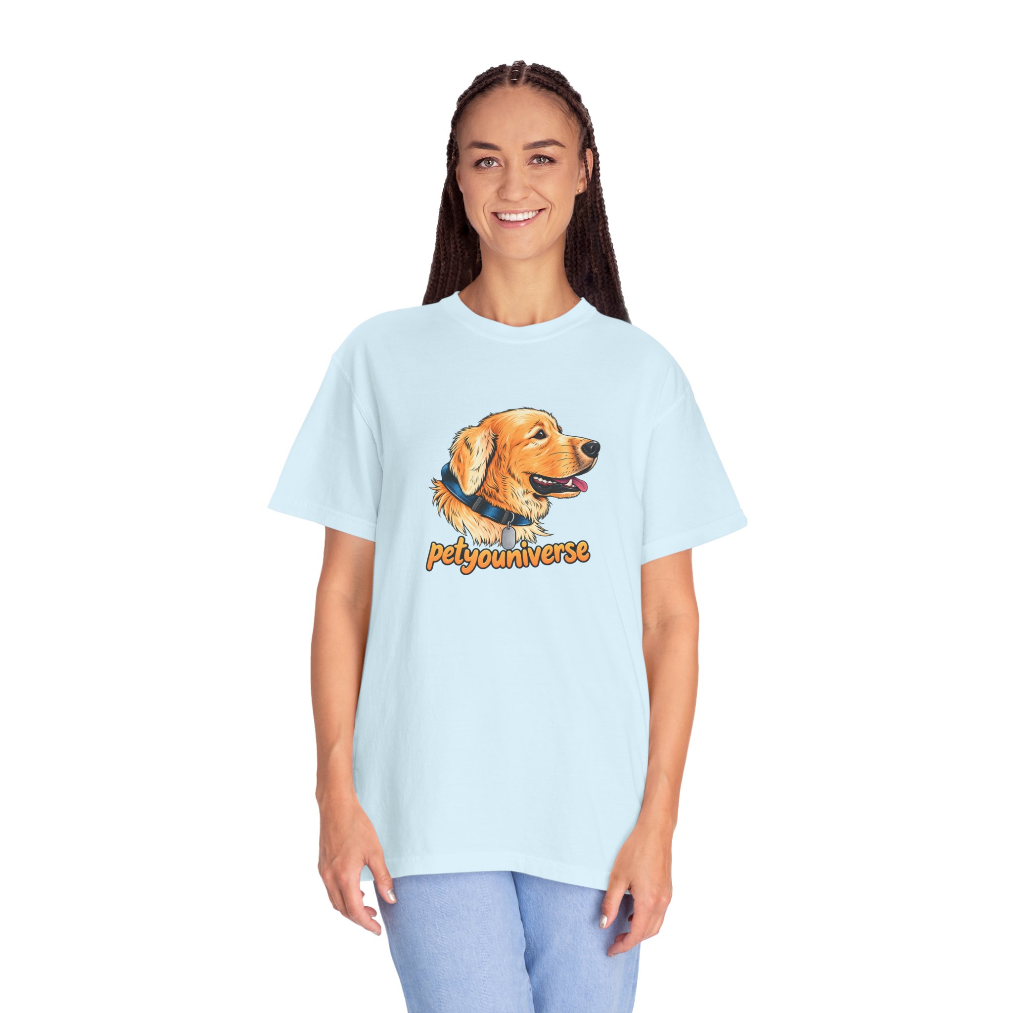 Golden Retriever Portrait T-Shirt – PetYoUniverse Graphic Tee - Image 68