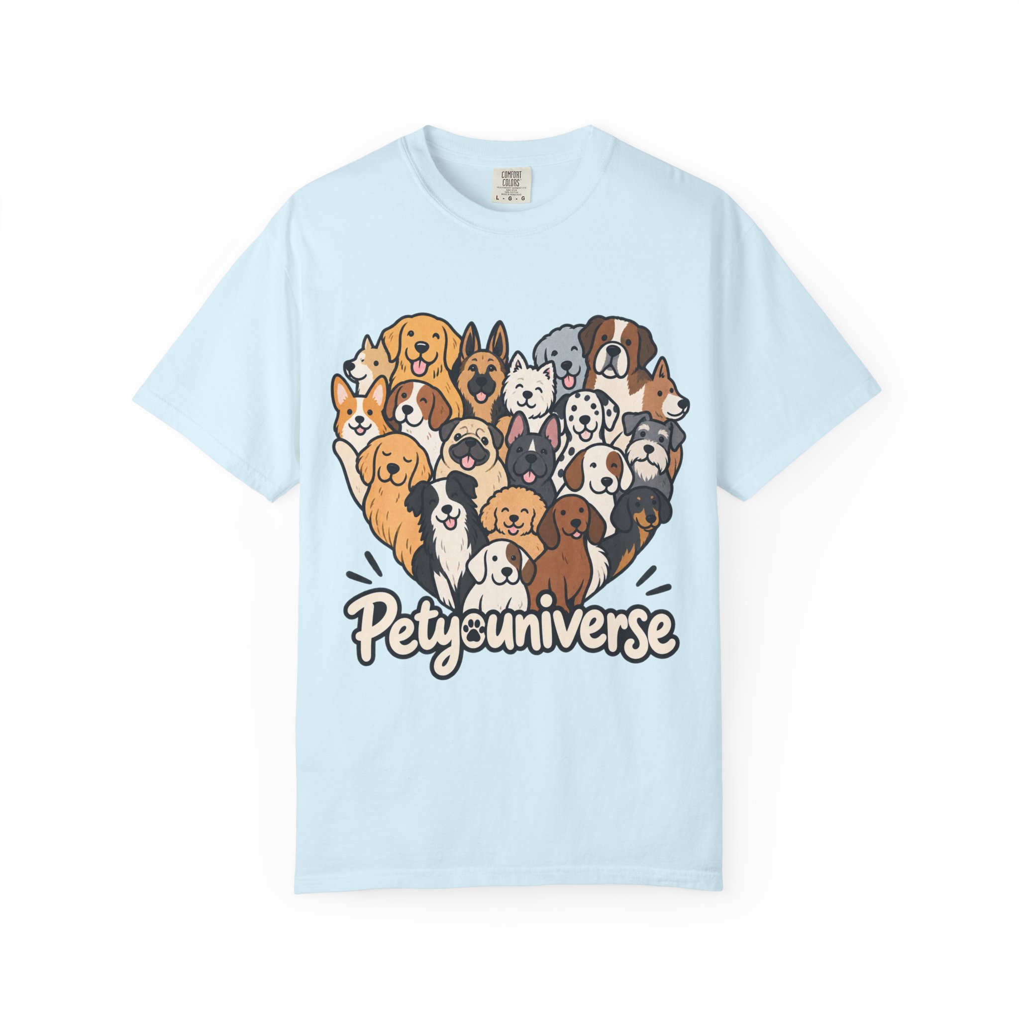 Dog Lover Cartoon T-Shirt — "Pety Universe" Graphic Tee - Image 111