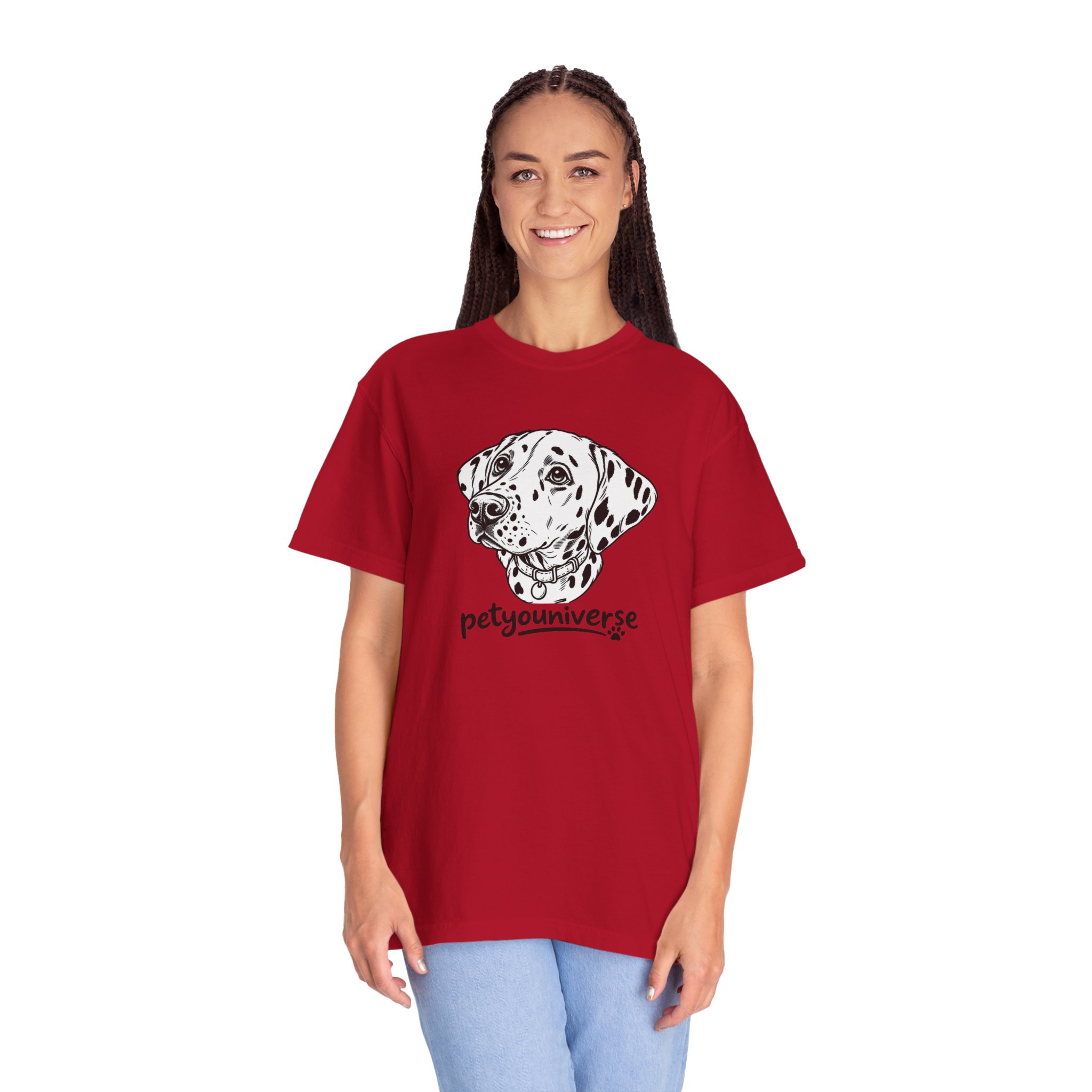 Dalmatian Portrait T-Shirt — "PetYoUniverse" Graphic Tee - Image 140