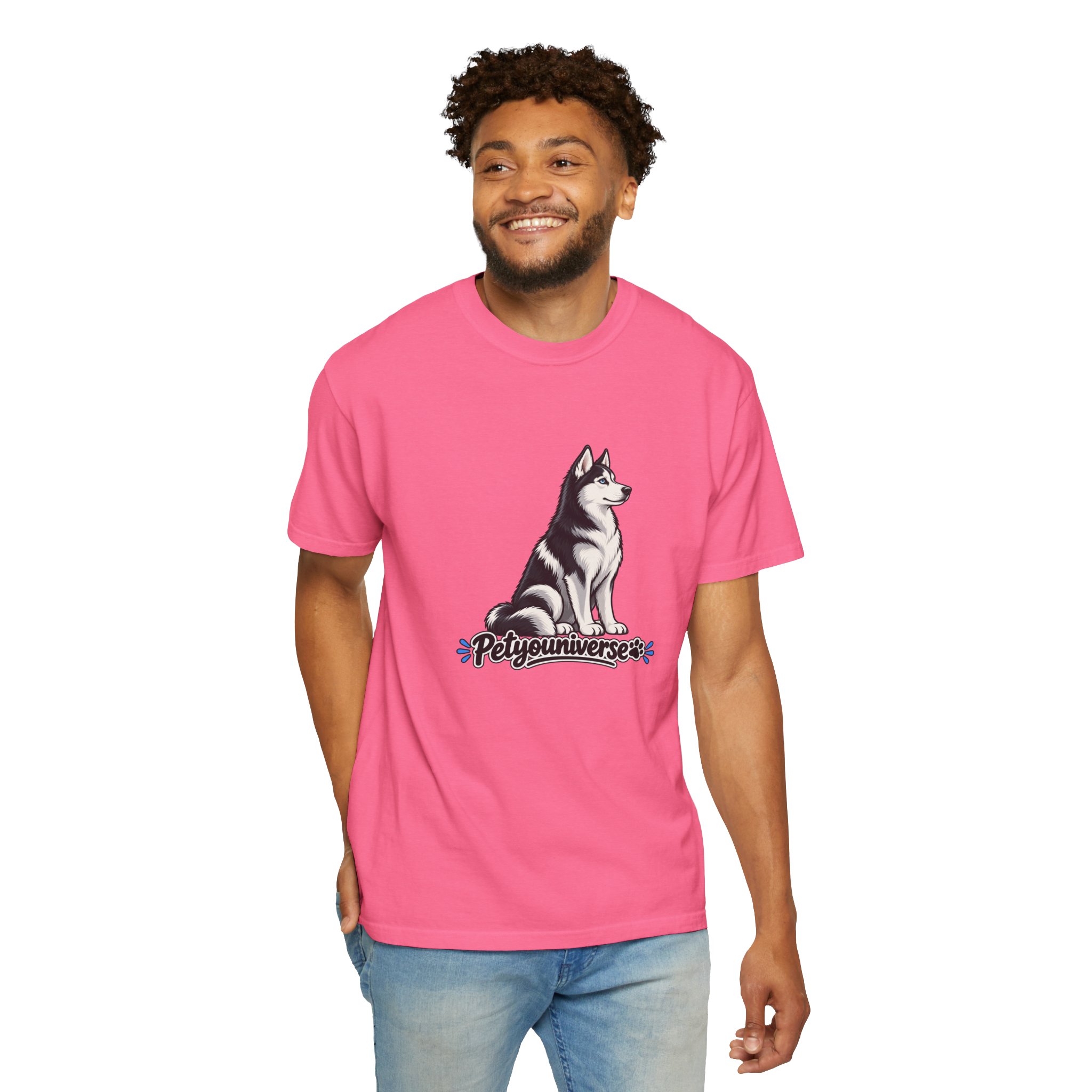 Husky Graphic T-Shirt — 'PetYoUniverse' Retro Dog Tee - Image 124