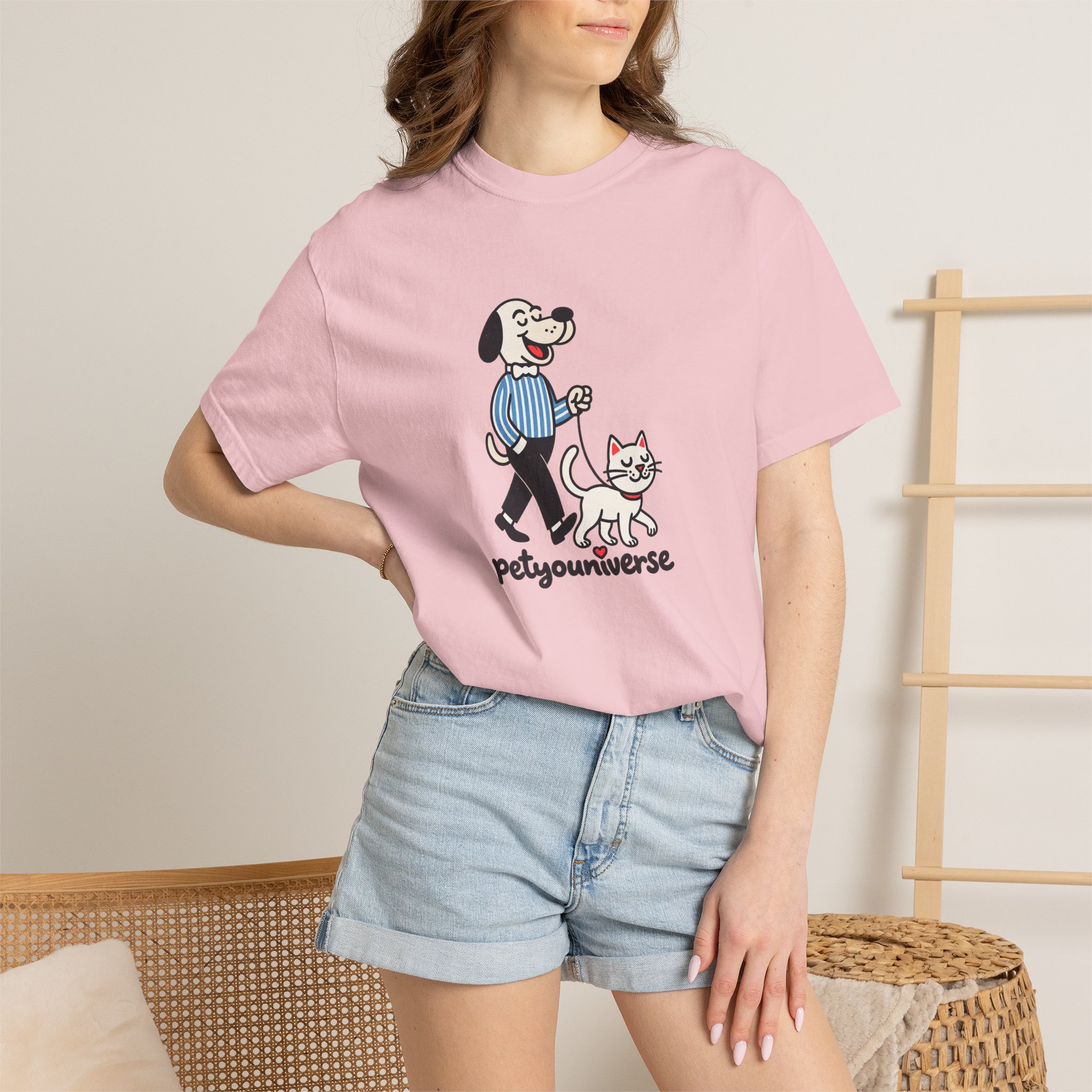PetYouniverse Walking Dog & Cat Tee — Cute Retro Pet Graphic T-Shirt - Image 92