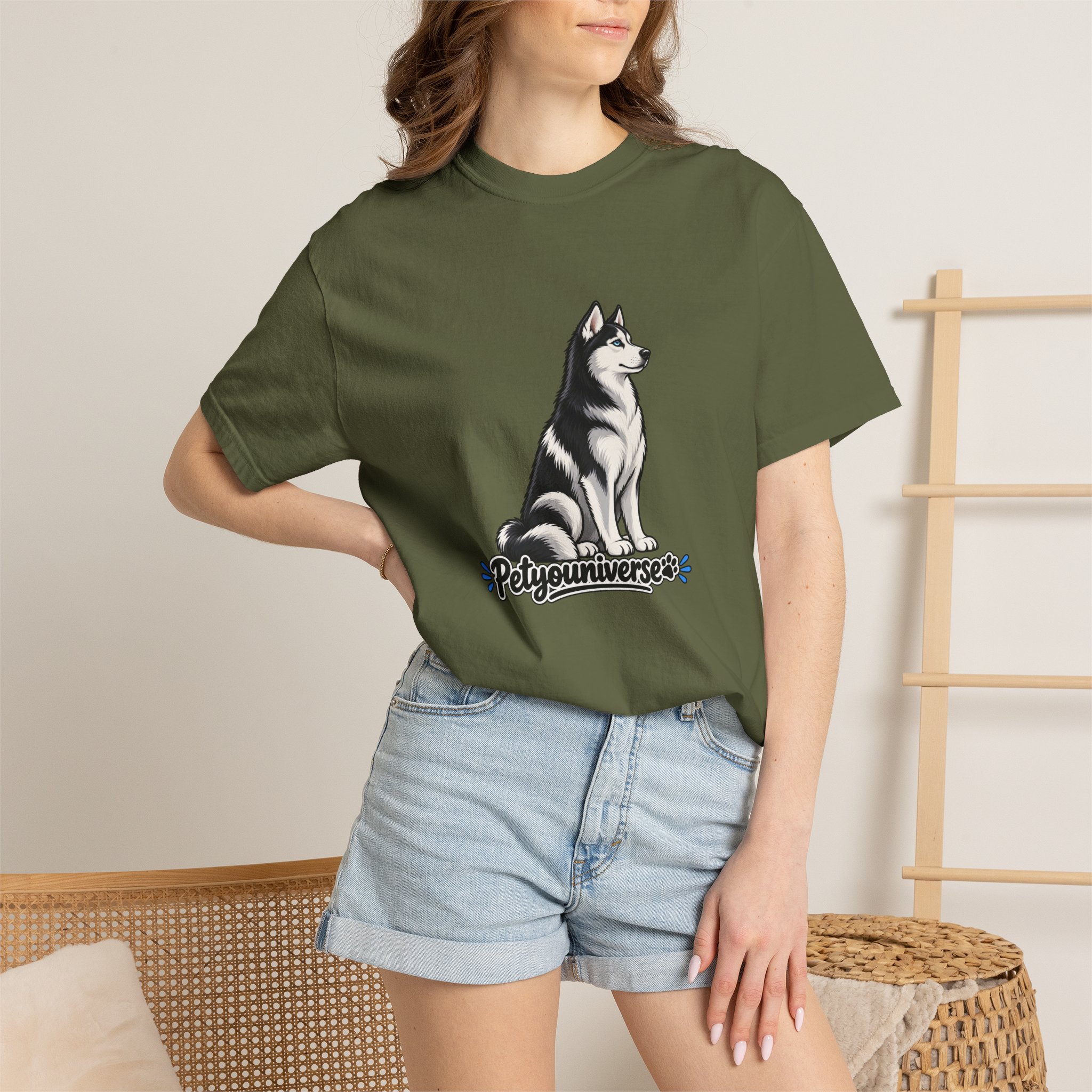 Husky Graphic T-Shirt — 'PetYoUniverse' Retro Dog Tee - Image 65