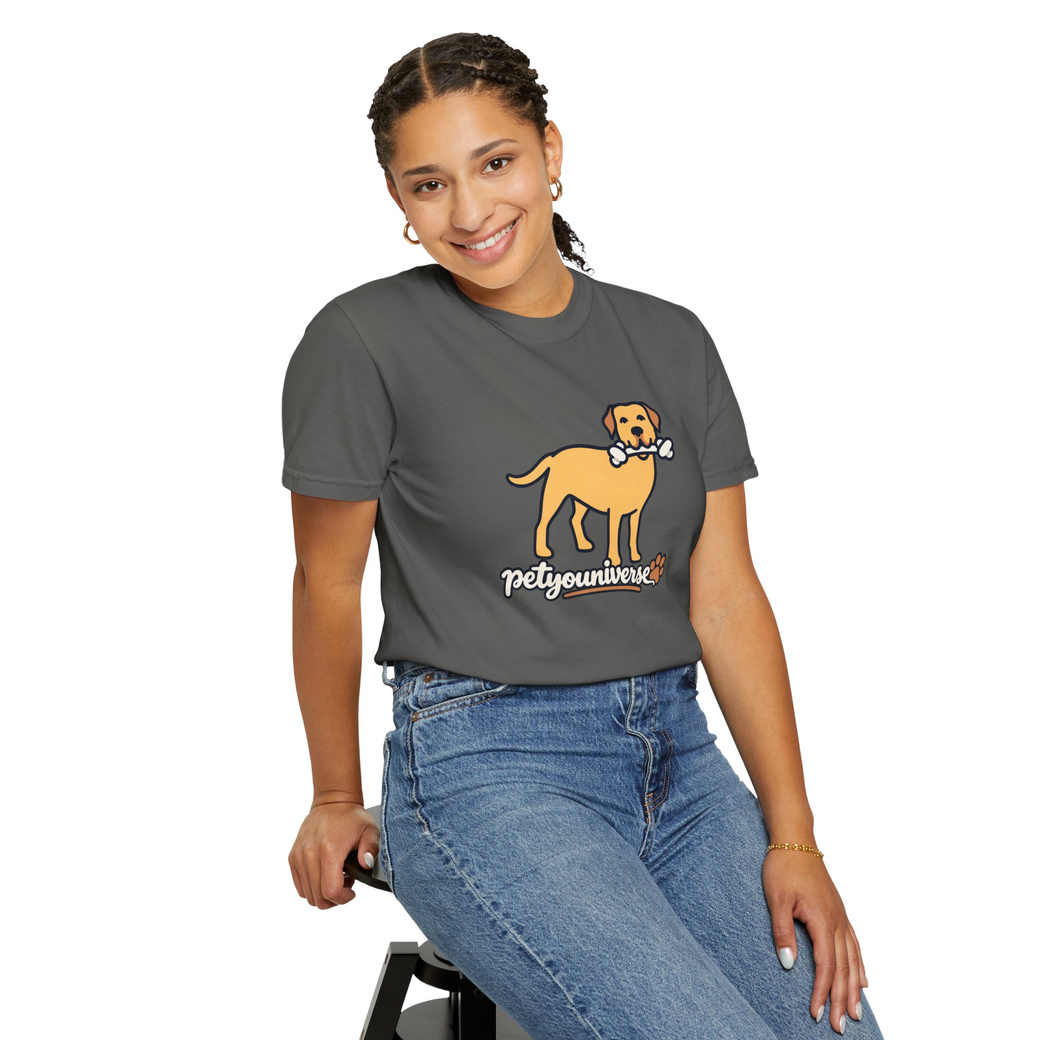 Dog Bone Graphic T-Shirt — "PetYoUniverse" Puppy Tee - Image 51