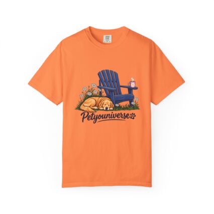 PetYoUniverse Relaxed Tee — Beach Chair & Sleeping Dog Graphic T-Shirt