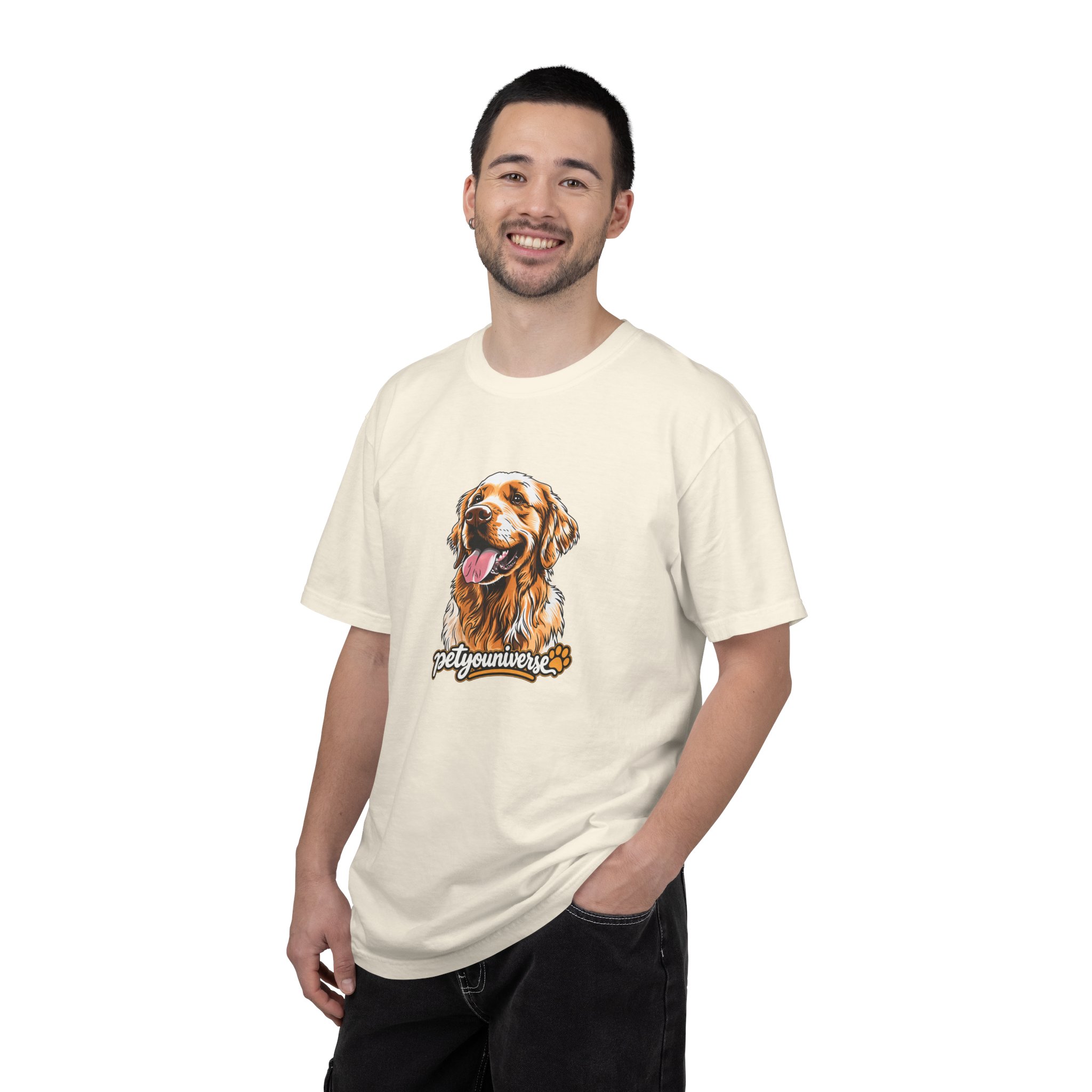 Dog Lover T-Shirt — Golden Retriever Portrait "PetYoUniverse" Graphic - Image 4