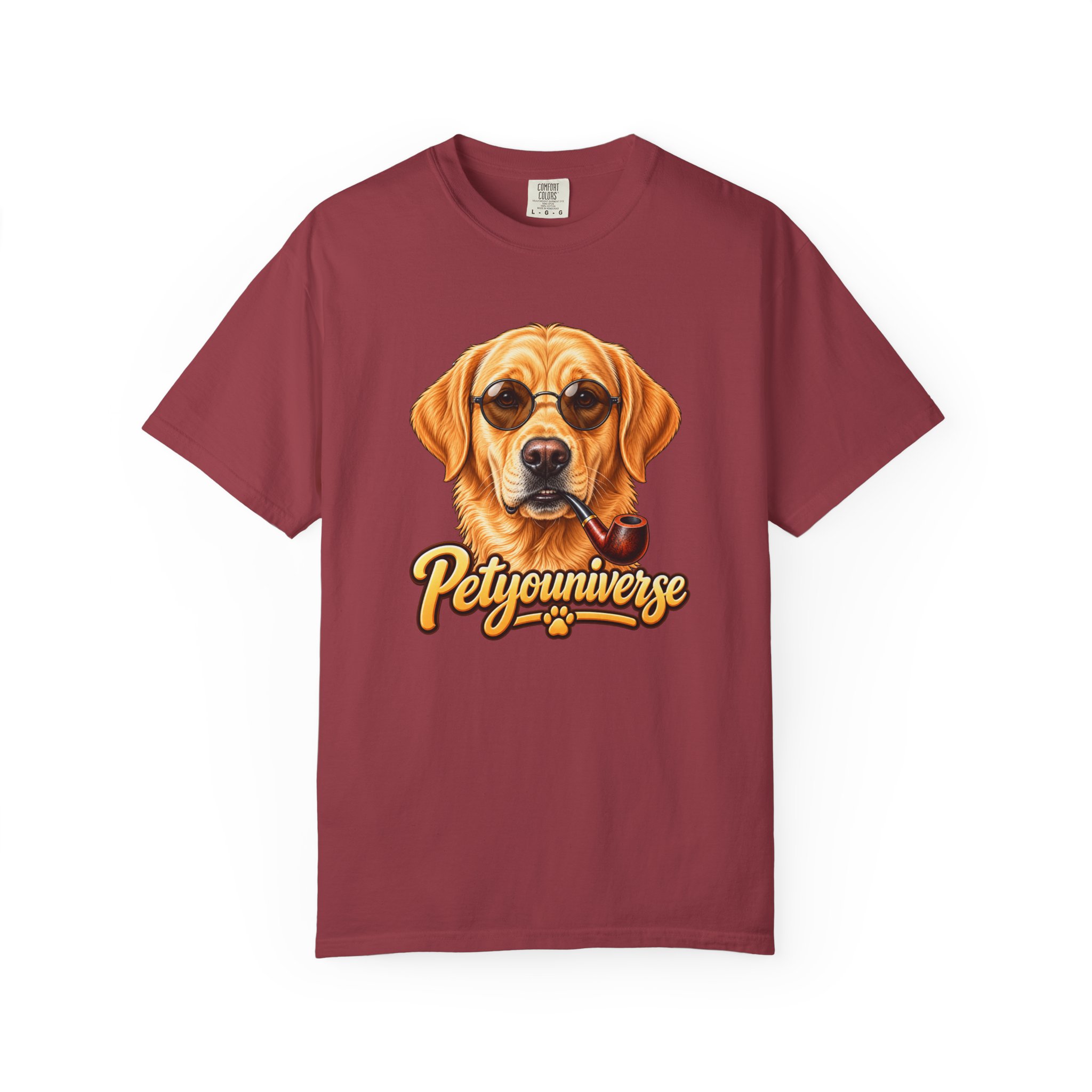 Dog Graphic T-Shirt — 'PetYoUniverse' Yellow Lab Portrait Tee - Image 127