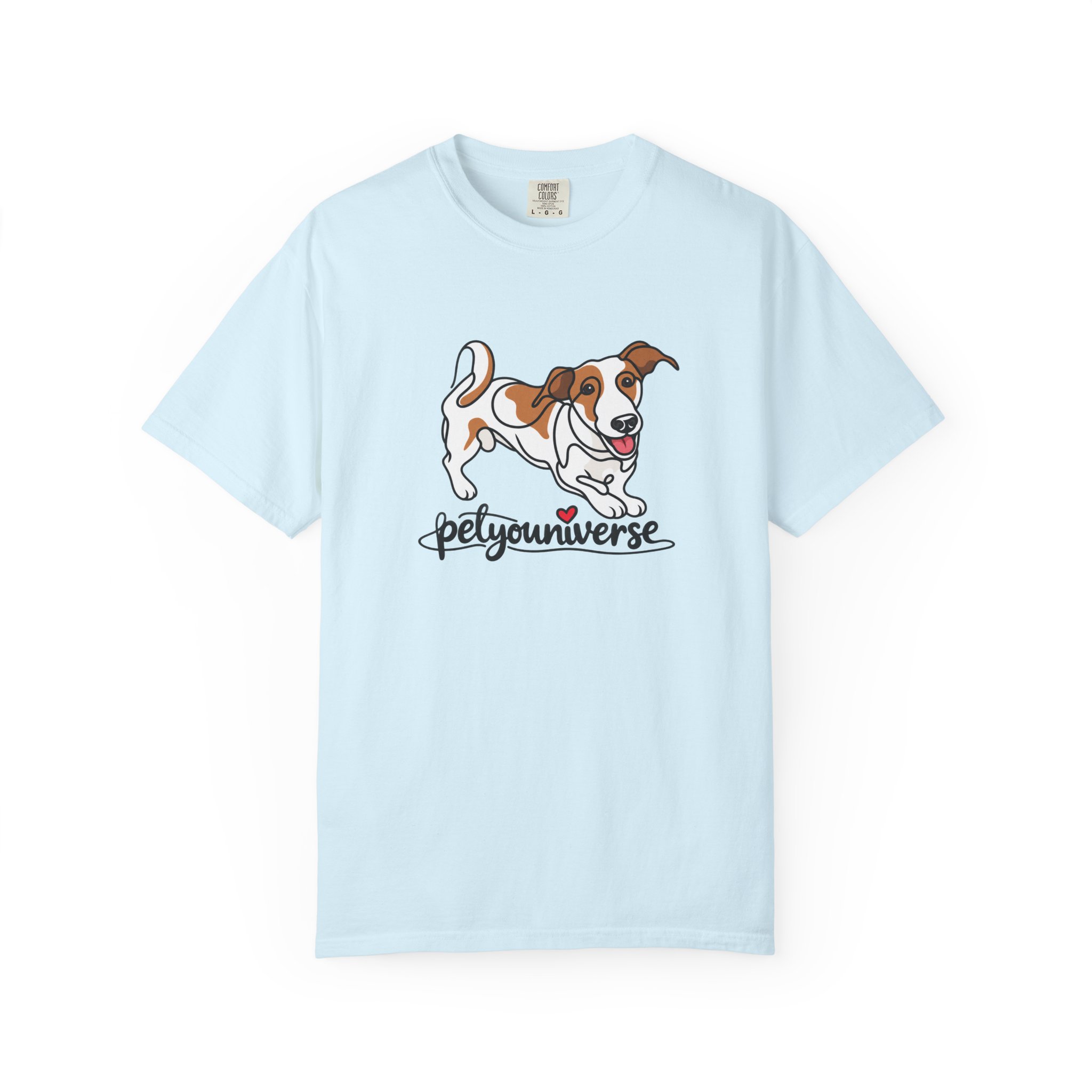 Dog Cartoon T-Shirt — "PetYoUniverse" Playful Jack Russell Tee - Image 82