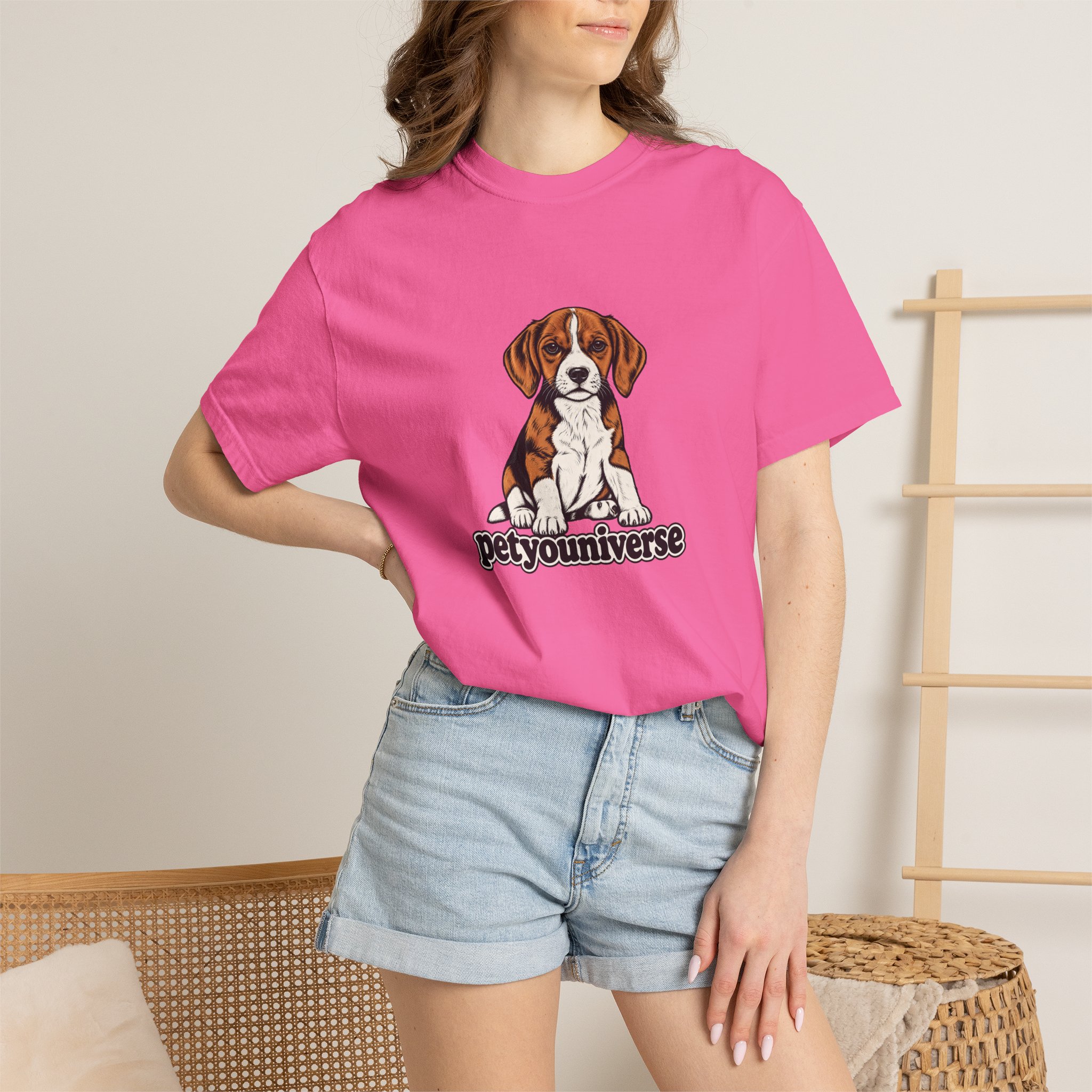 Beagle Puppy Tee — "PetYoUniverse" Graphic T-Shirt - Image 92