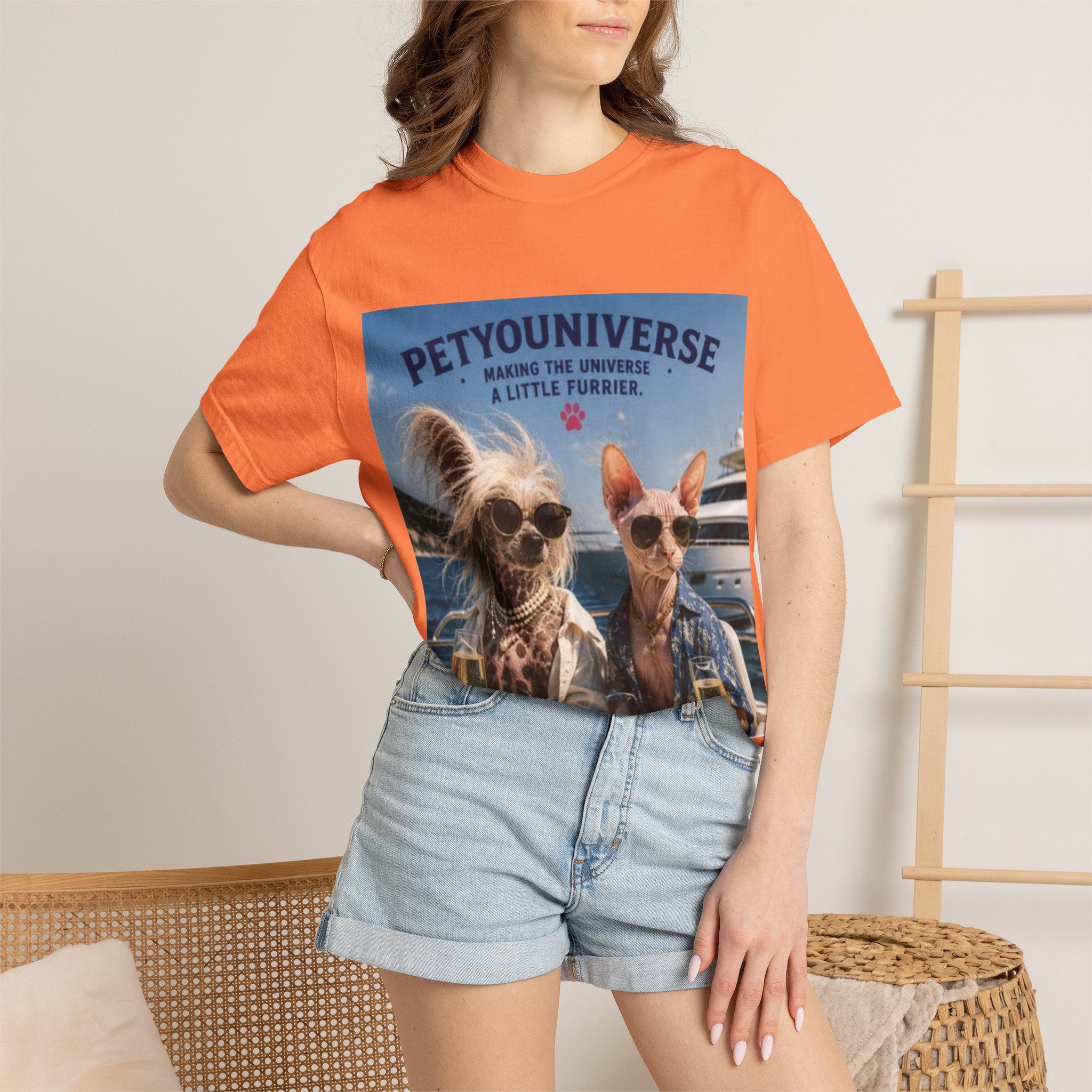 PetYoUniverse T-Shirt — 'Making the Universe a Little Furrier' Retro Dog & Cat Tee - Image 2