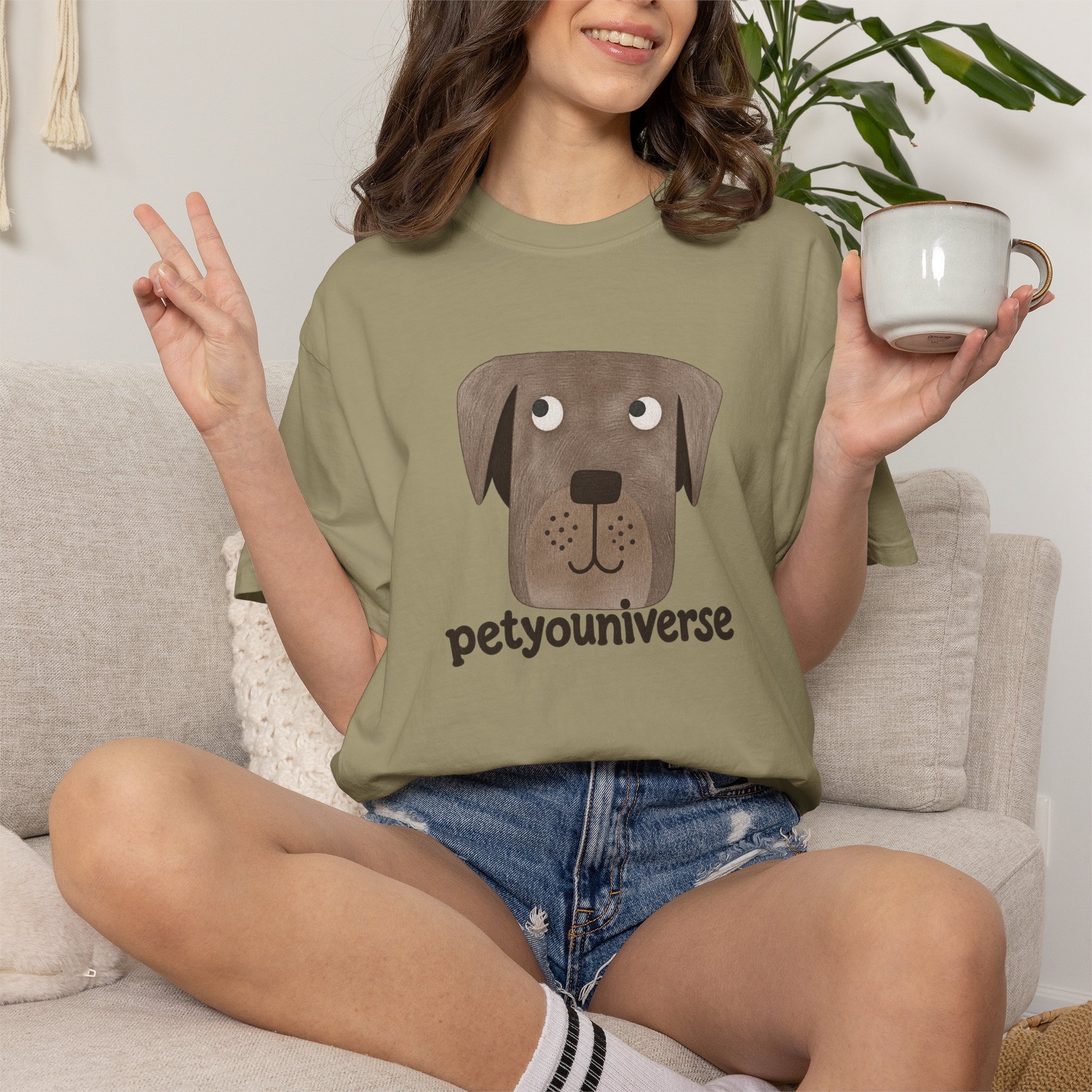 Dog Face Graphic T‑Shirt — "petyouniverse" Cute Pet Logo Tee - Image 30