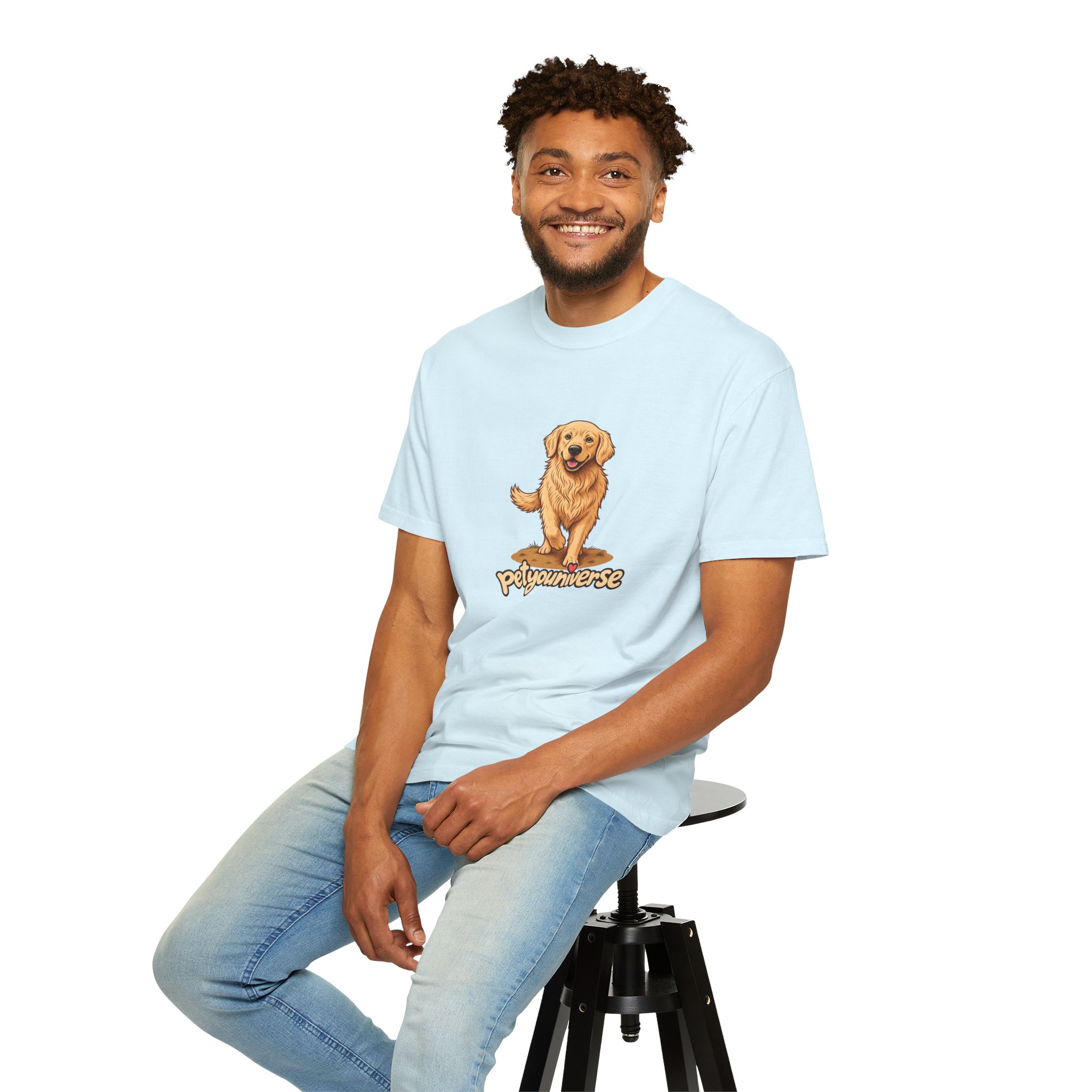 Golden Retriever Graphic T-Shirt — "PetYoUniverse" Cute Dog Tee - Image 89