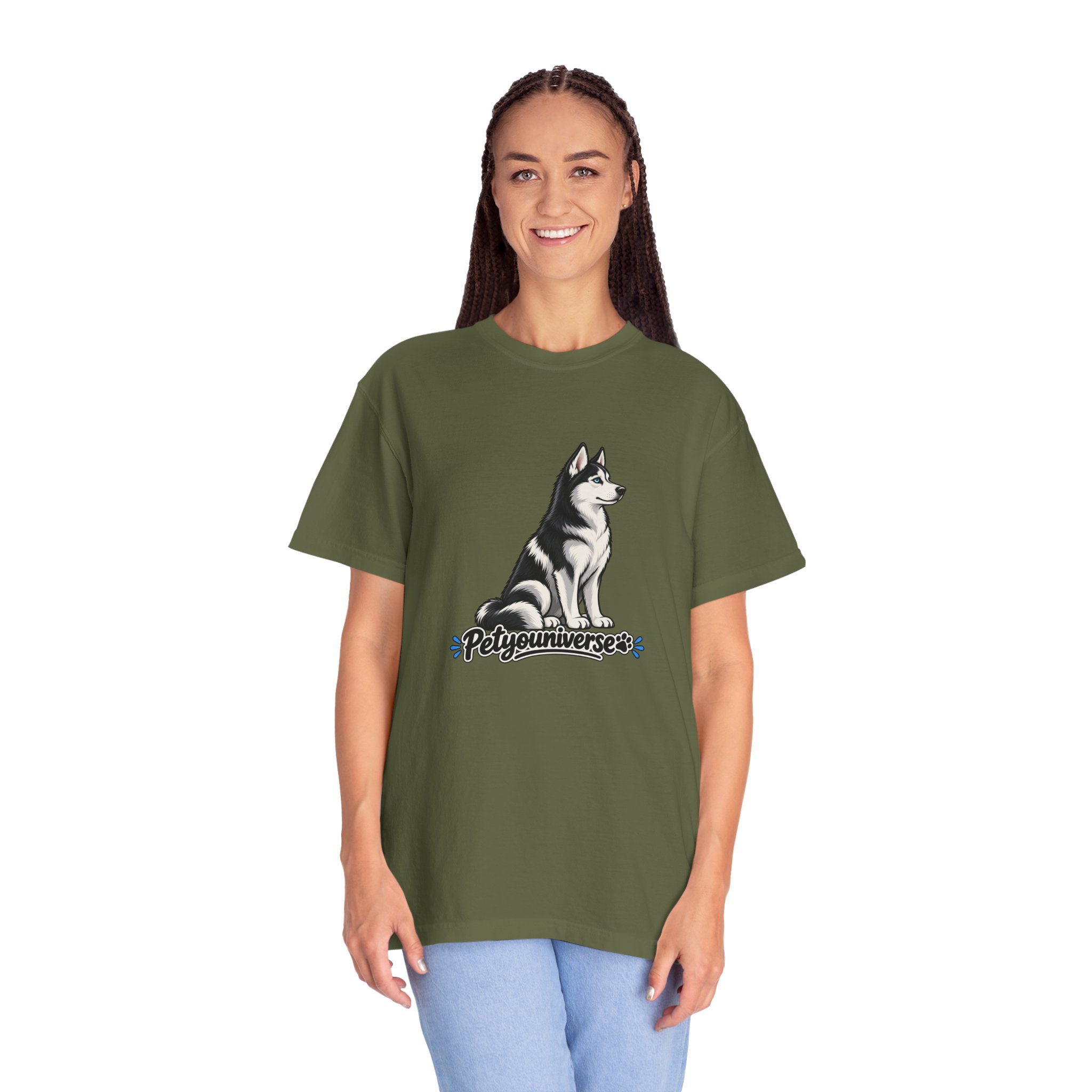 Husky Graphic T-Shirt — 'PetYoUniverse' Retro Dog Tee - Image 68
