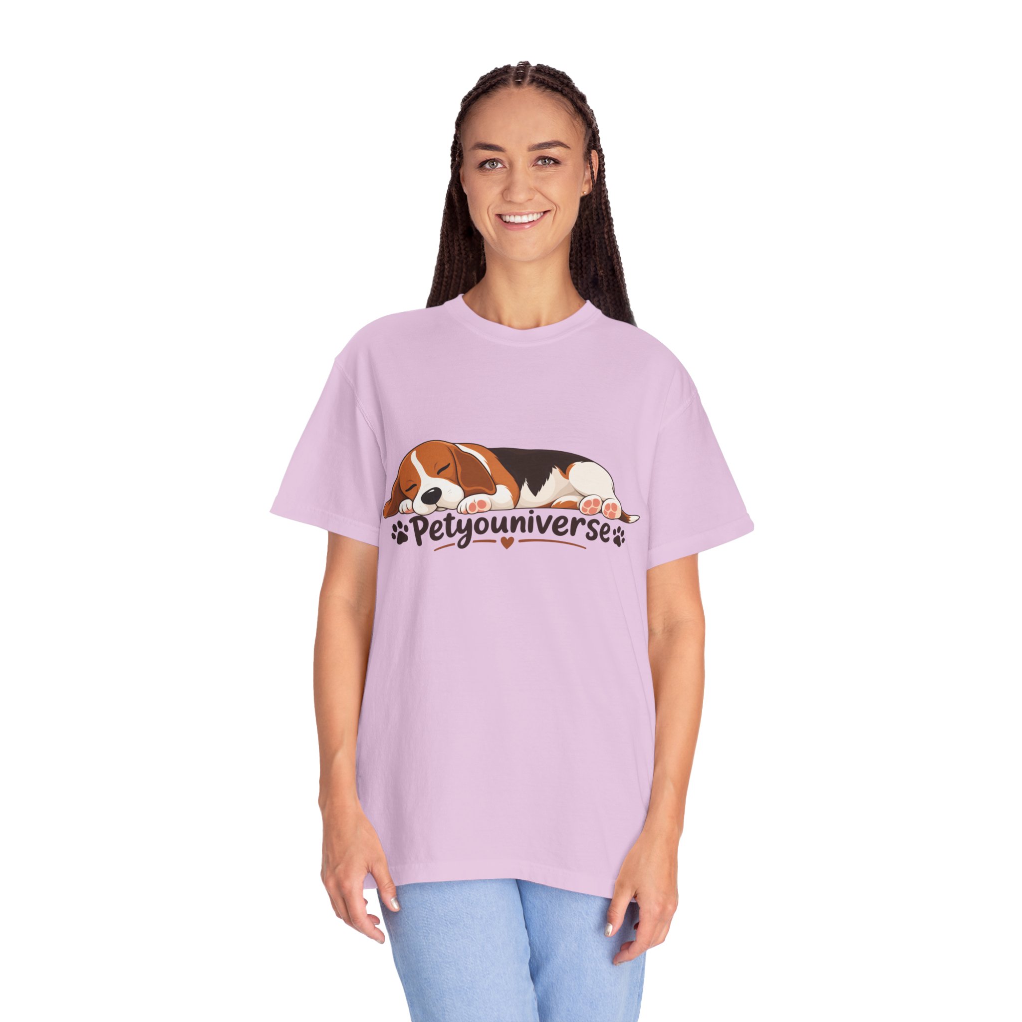 Sleeping Beagle T-Shirt — Cute "PetYoUniverse" Dog Graphic Tee - Image 95