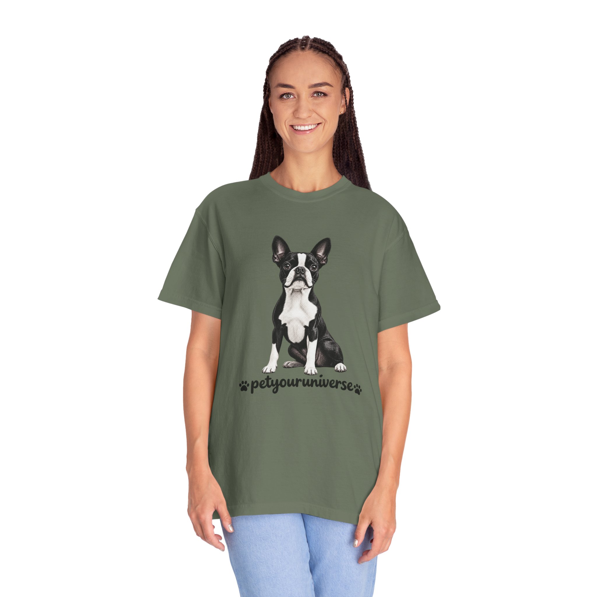 Boston Terrier Graphic T-Shirt — "PetYoUniverse" Dog Lover Tee - Image 68