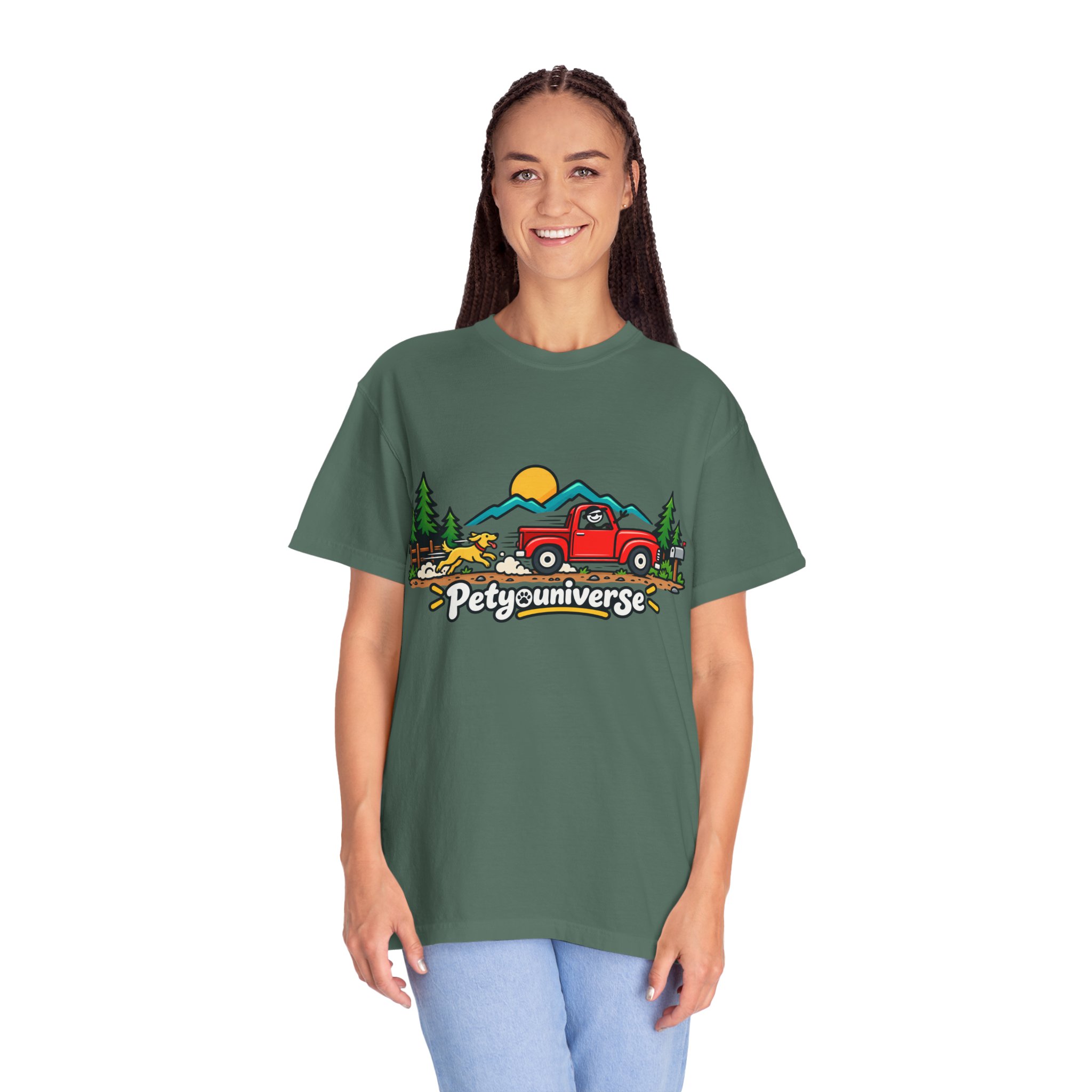 Petyuniverse Retro Truck & Dog Graphic T-Shirt - Image 77