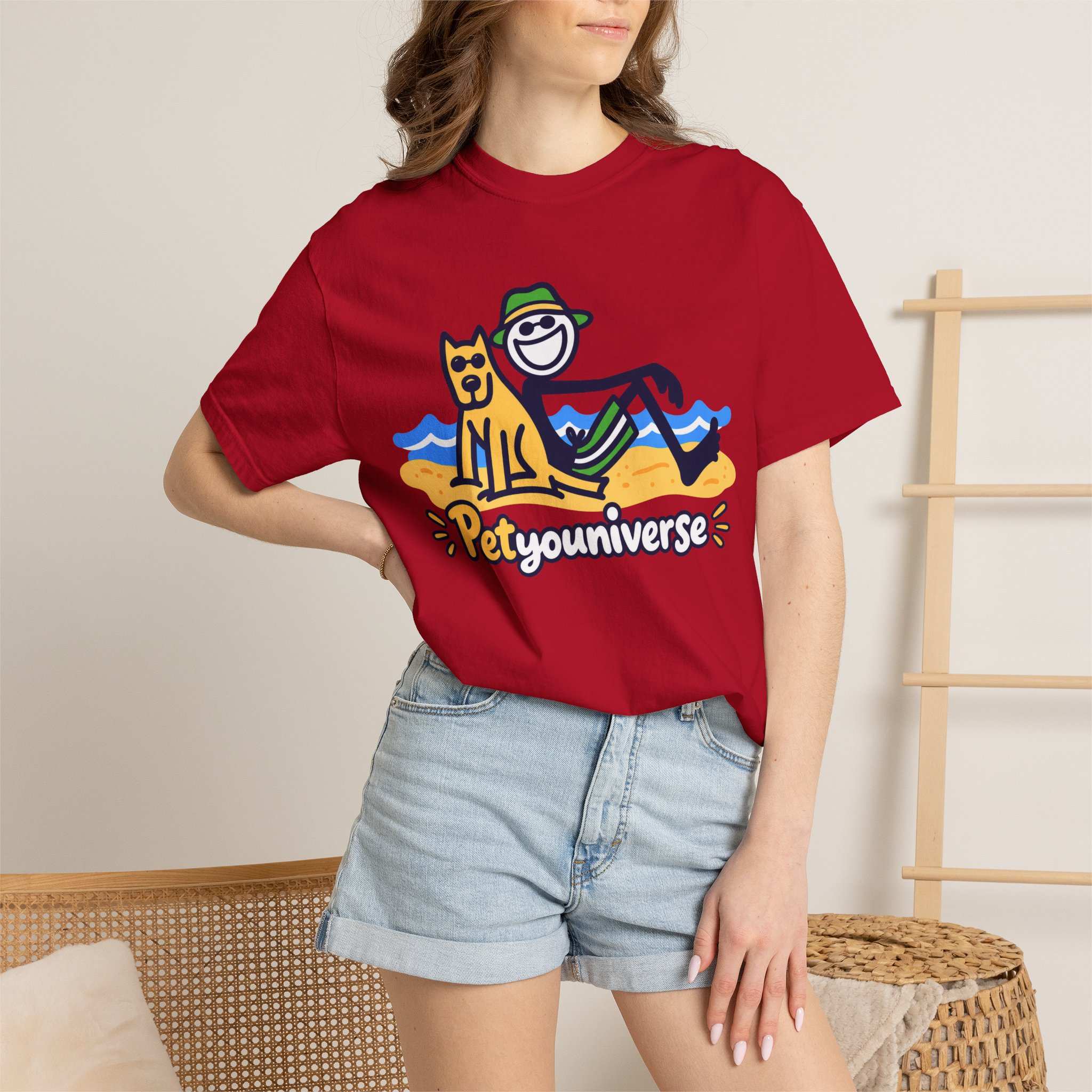 PetYouUniverse Beach Tee — Cute Dog & Owner Graphic T-Shirt - Image 98