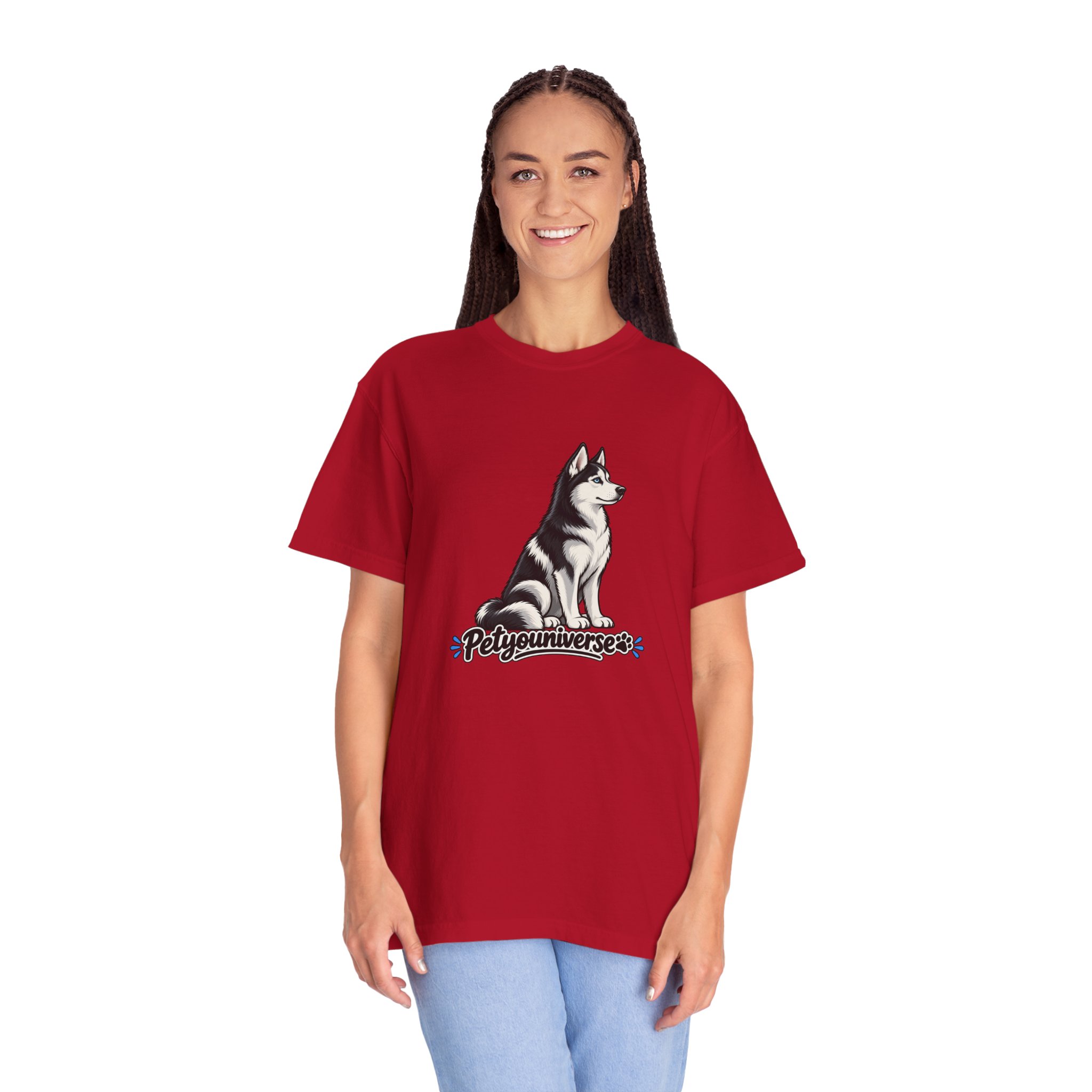 Husky Graphic T-Shirt — 'PetYoUniverse' Retro Dog Tee - Image 131