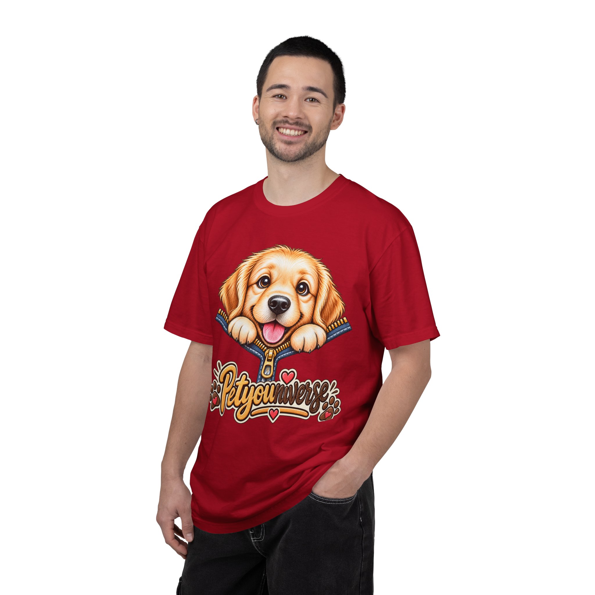 Golden Retriever Puppy "PetYoUniverse" T-Shirt - Image 139