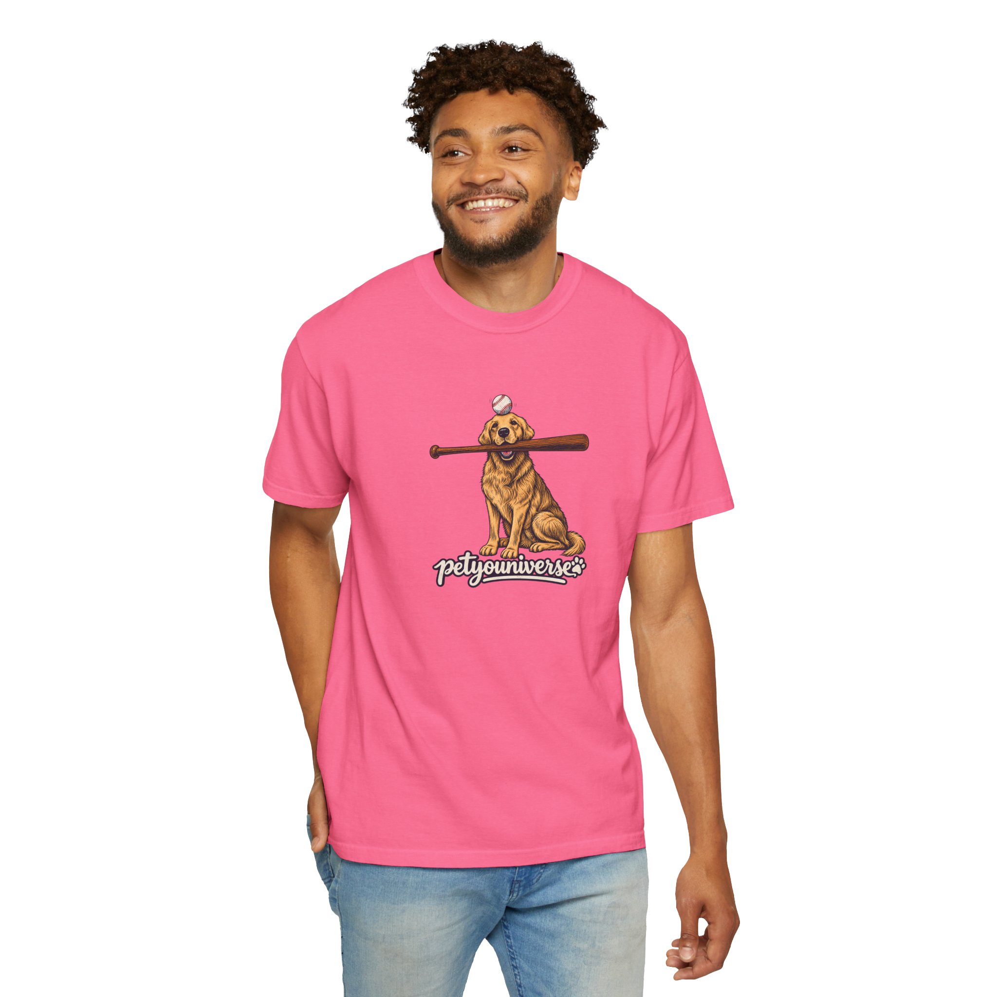 Golden Retriever Baseball Dog T-Shirt — “PetYoUniverse” Vintage Graphic Tee - Image 133