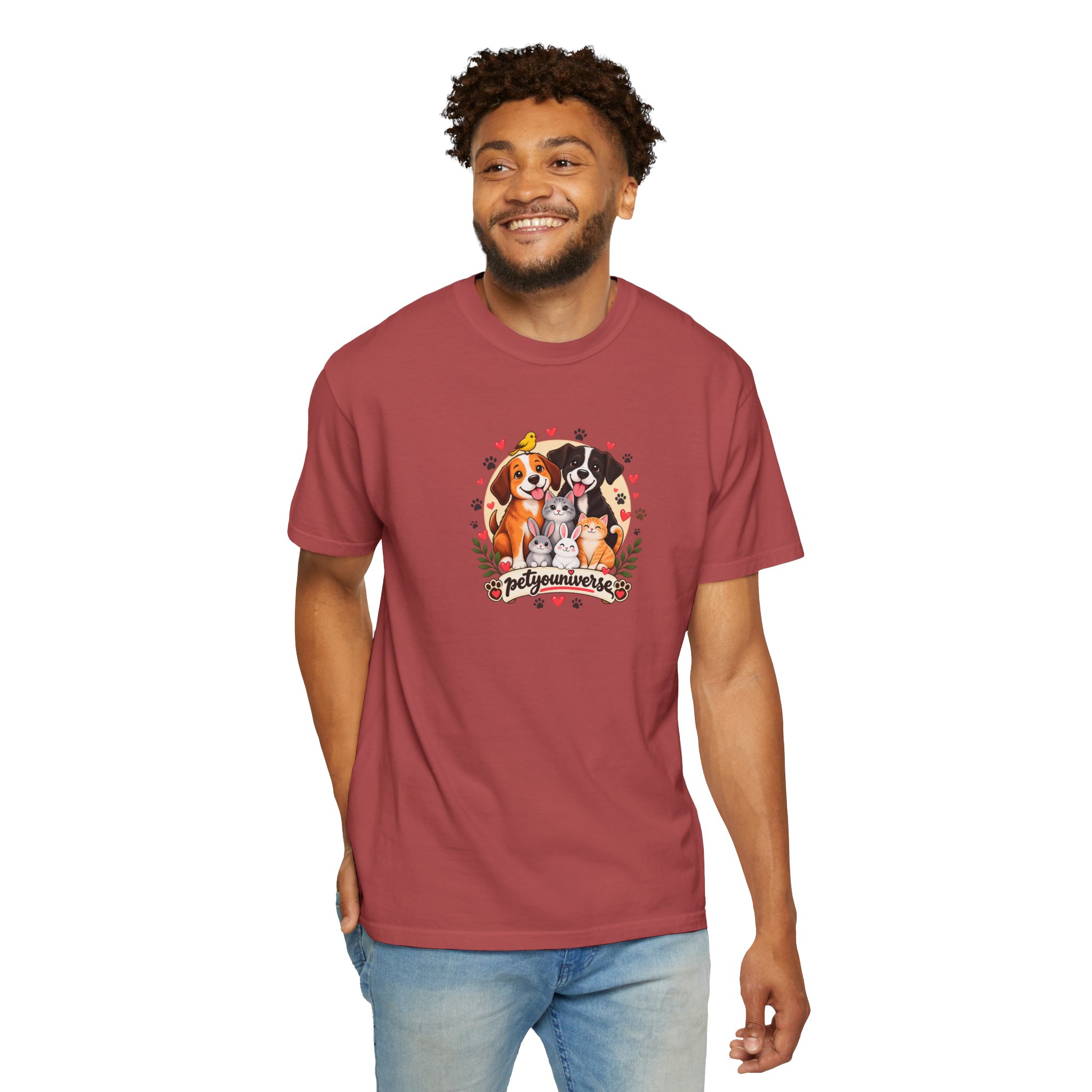 Dog Mom & Dad T-Shirt — 'Pet Parents' Cute Puppy Portrait Tee - Image 124