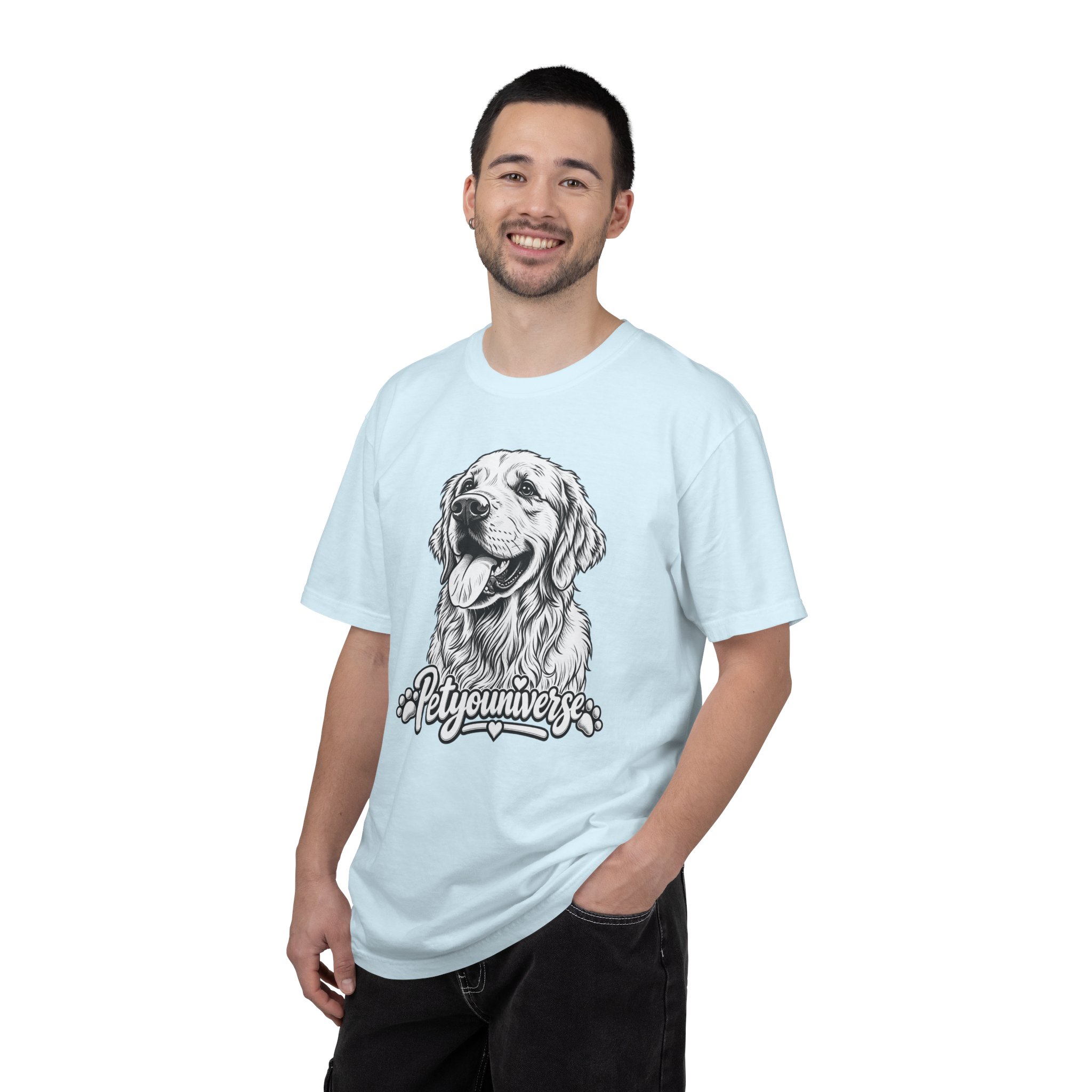 PetYoUniverse Golden Retriever Graphic T-Shirt — Cute Dog Portrait Tee - Image 76