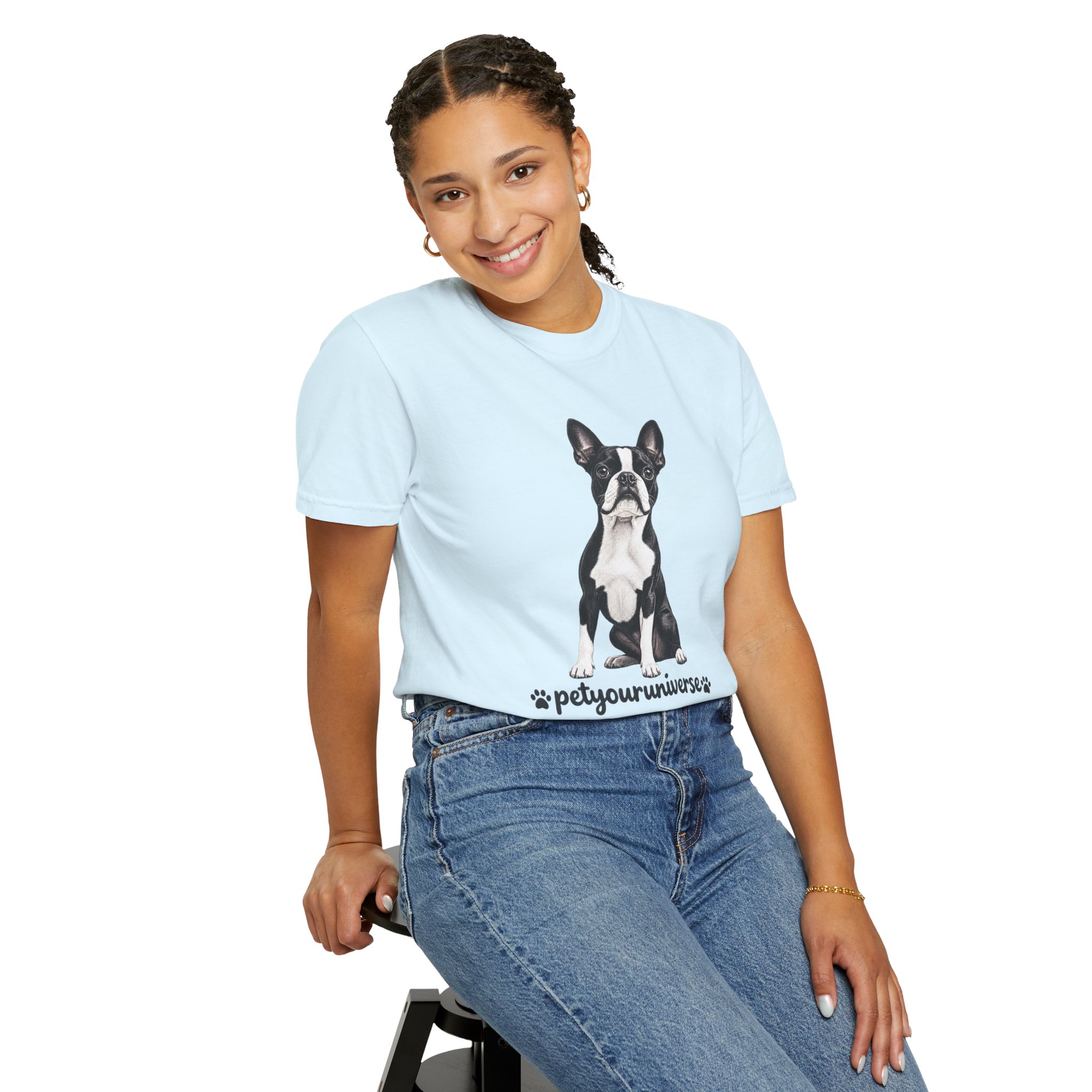 Boston Terrier Graphic T-Shirt — "PetYoUniverse" Dog Lover Tee - Image 96
