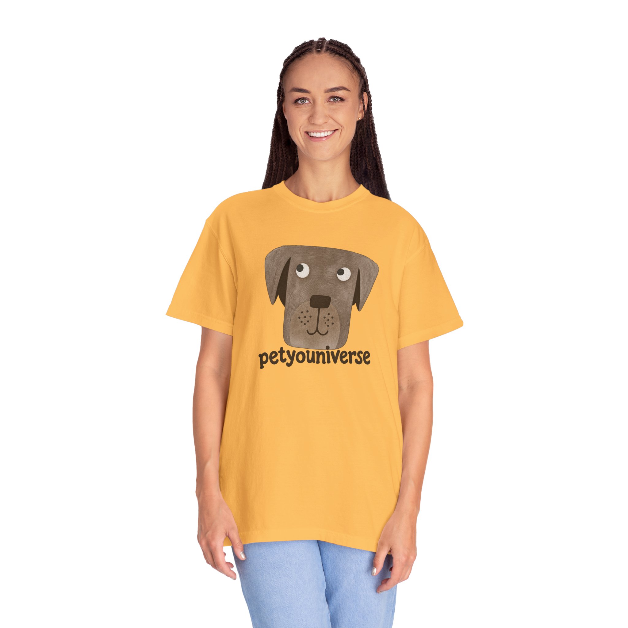 Dog Face Graphic T‑Shirt — "petyouniverse" Cute Pet Logo Tee - Image 23