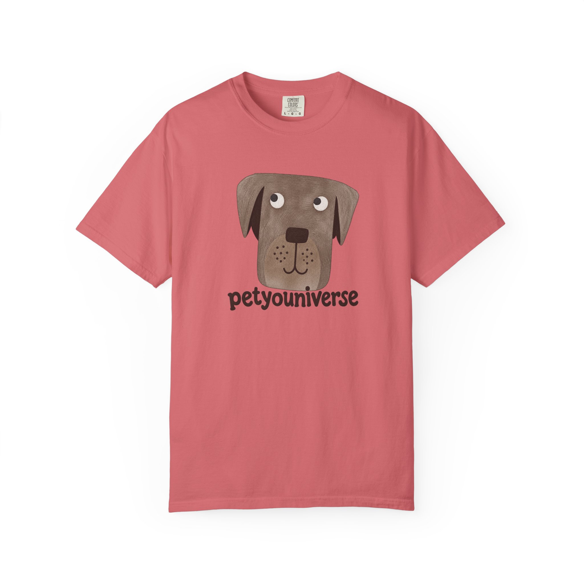 Dog Face Graphic T‑Shirt — "petyouniverse" Cute Pet Logo Tee - Image 118