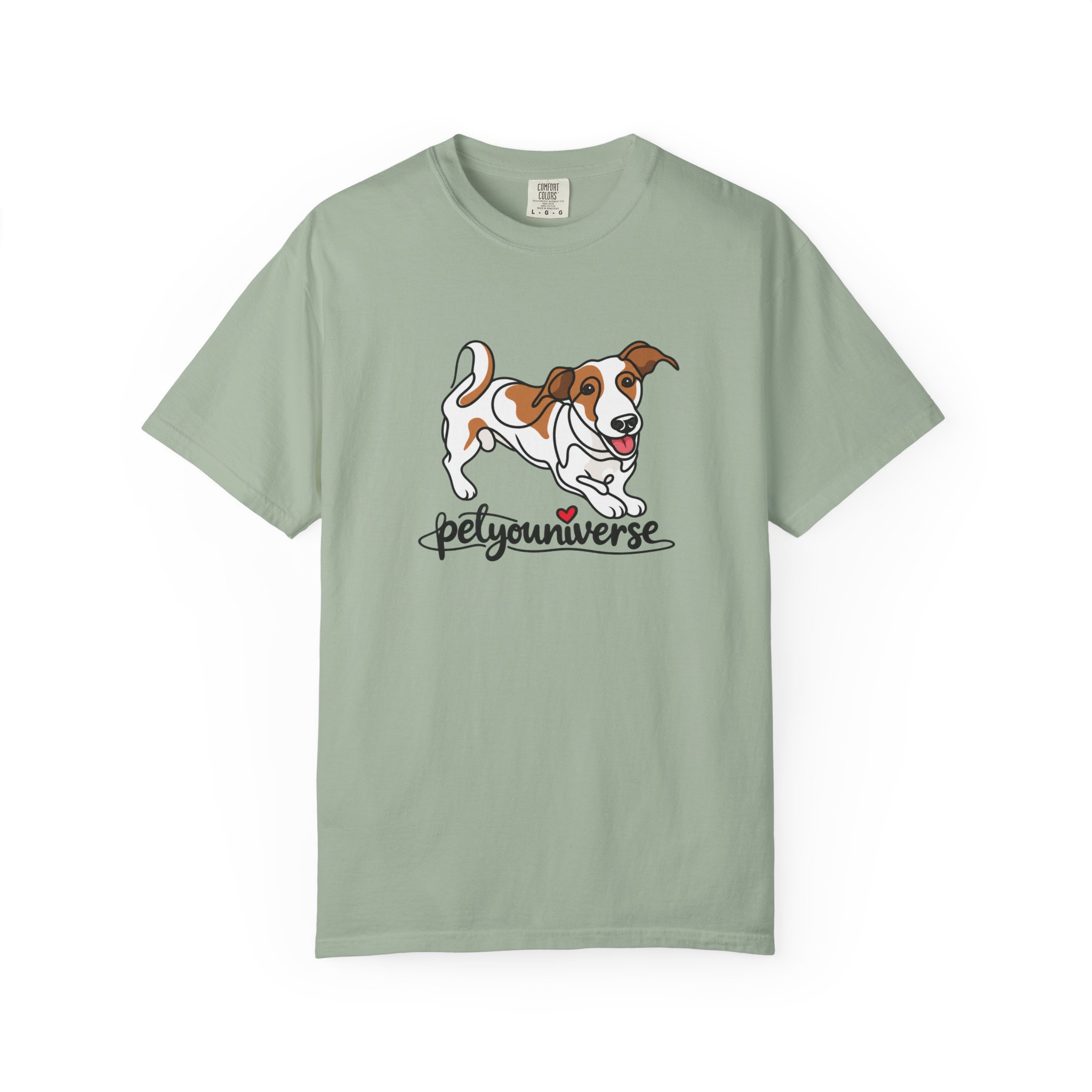 Dog Cartoon T-Shirt — "PetYoUniverse" Playful Jack Russell Tee - Image 55