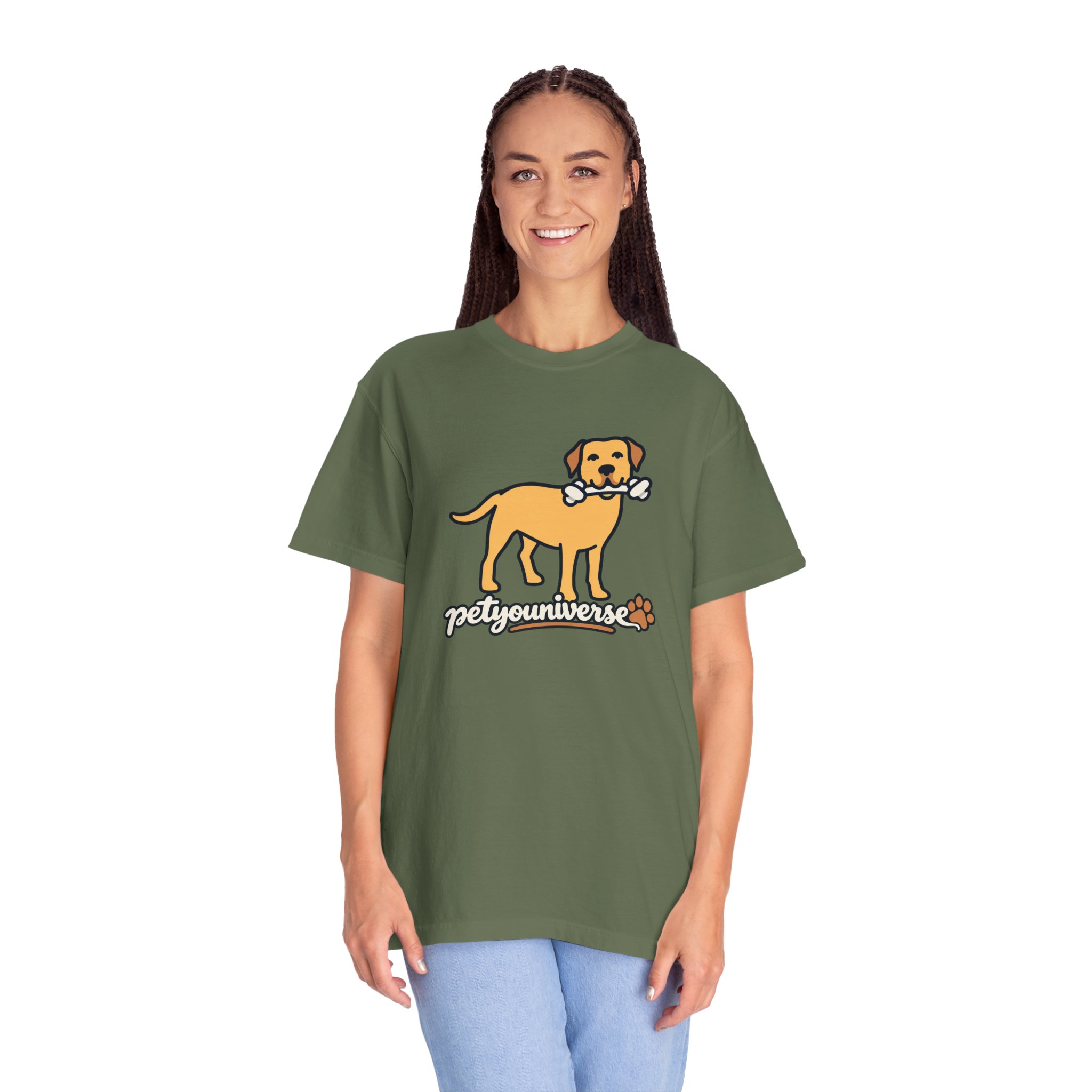 Dog Bone Graphic T-Shirt — "PetYoUniverse" Puppy Tee - Image 59