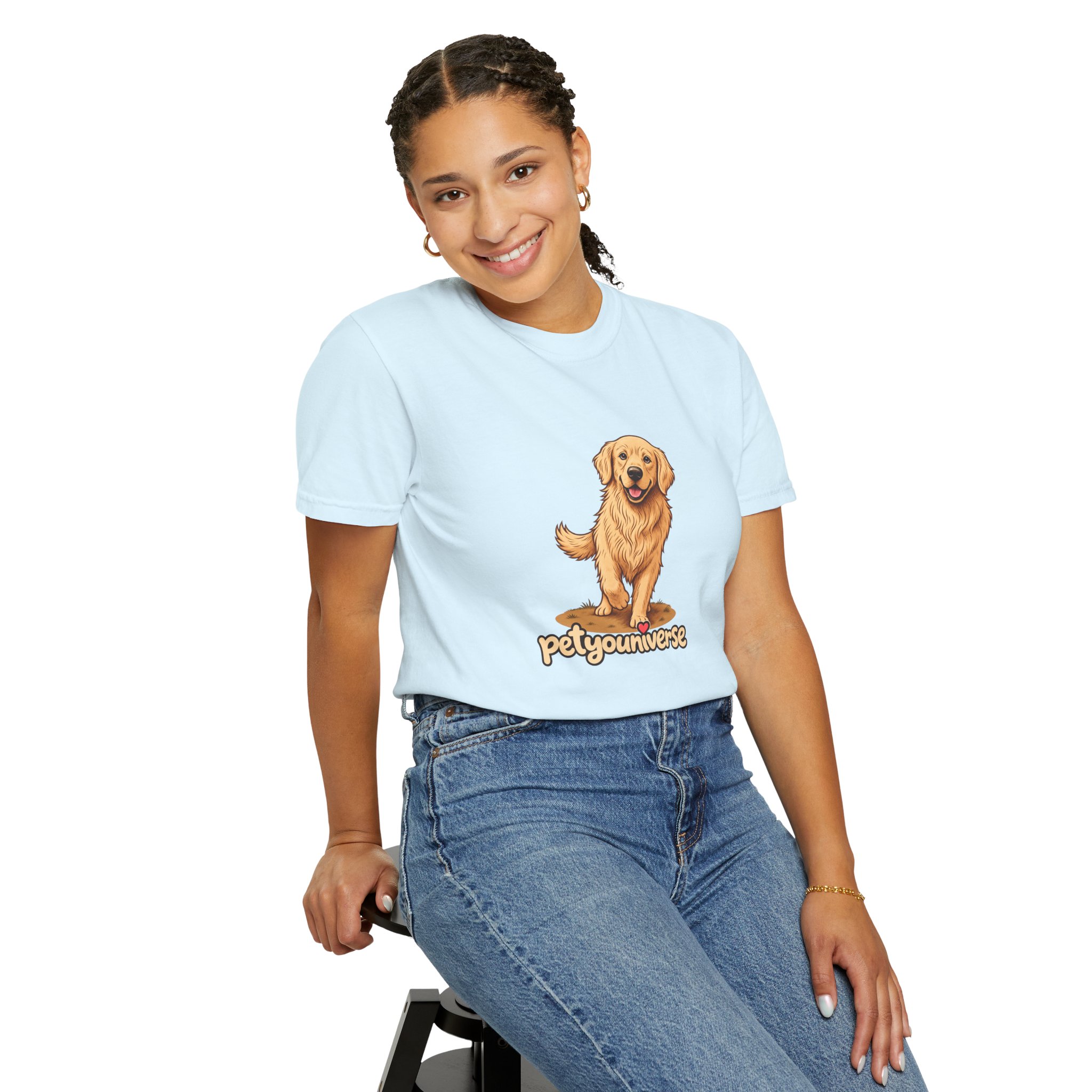 Golden Retriever Graphic T-Shirt — "PetYoUniverse" Cute Dog Tee - Image 87