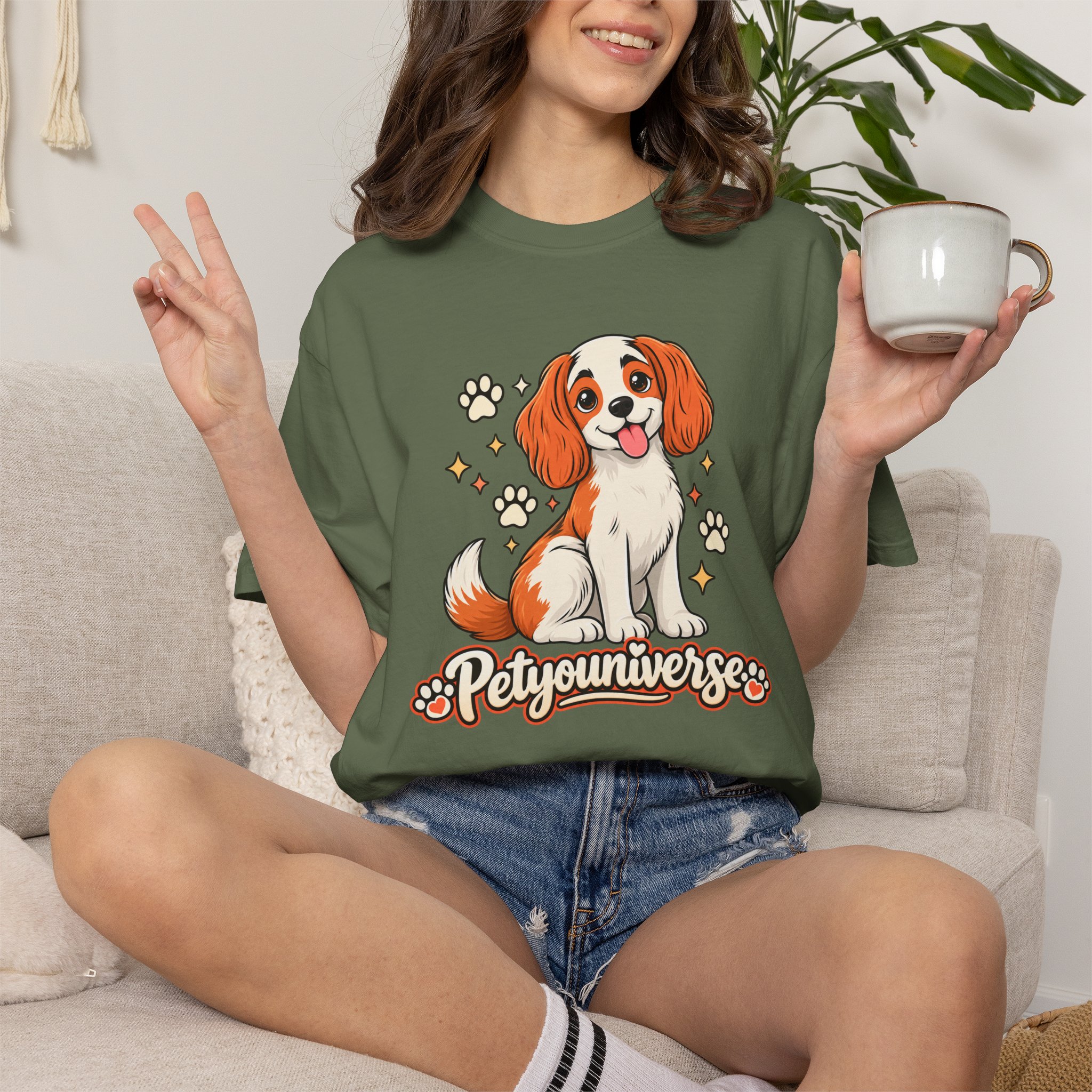 Cavalier King Charles Dog T-Shirt — "PetYoUniverse" Cute Puppy Graphic Tee - Image 48
