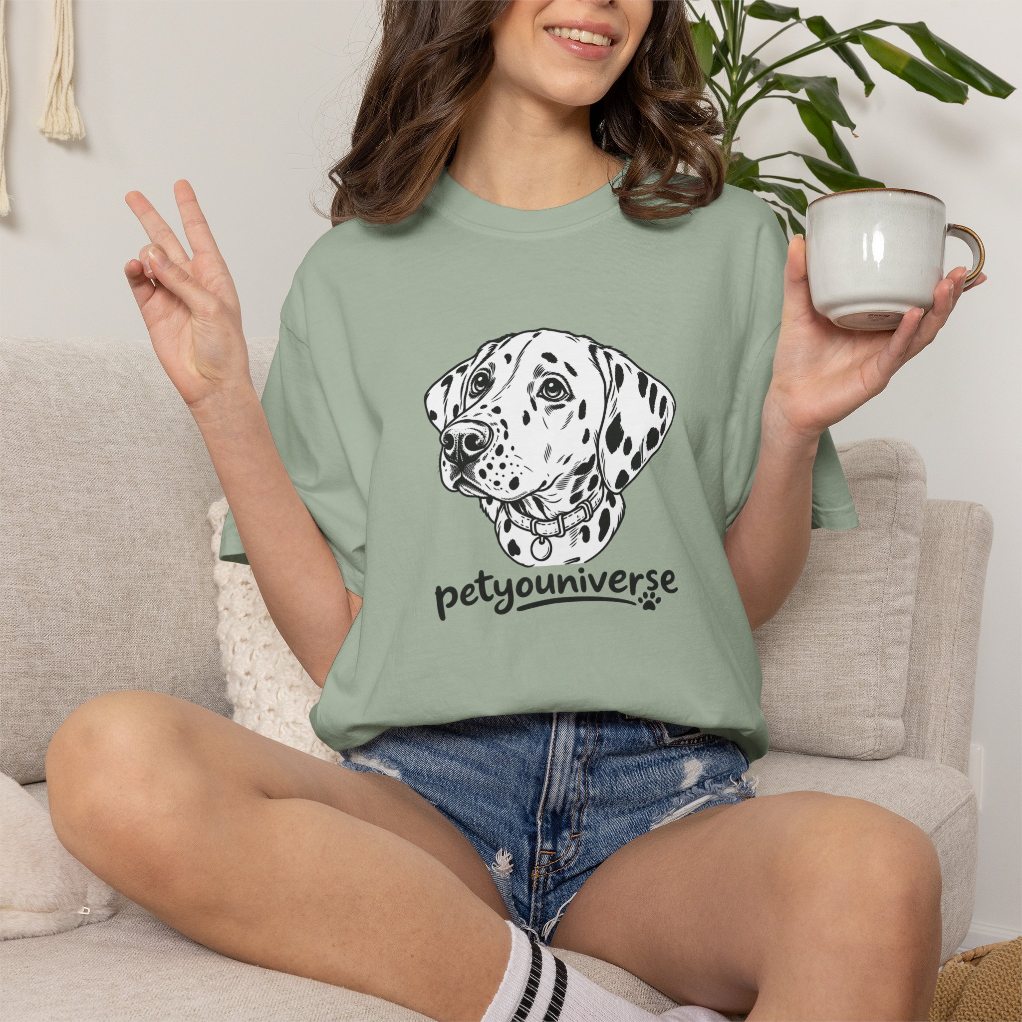 Dalmatian Portrait T-Shirt — "PetYoUniverse" Graphic Tee - Image 57