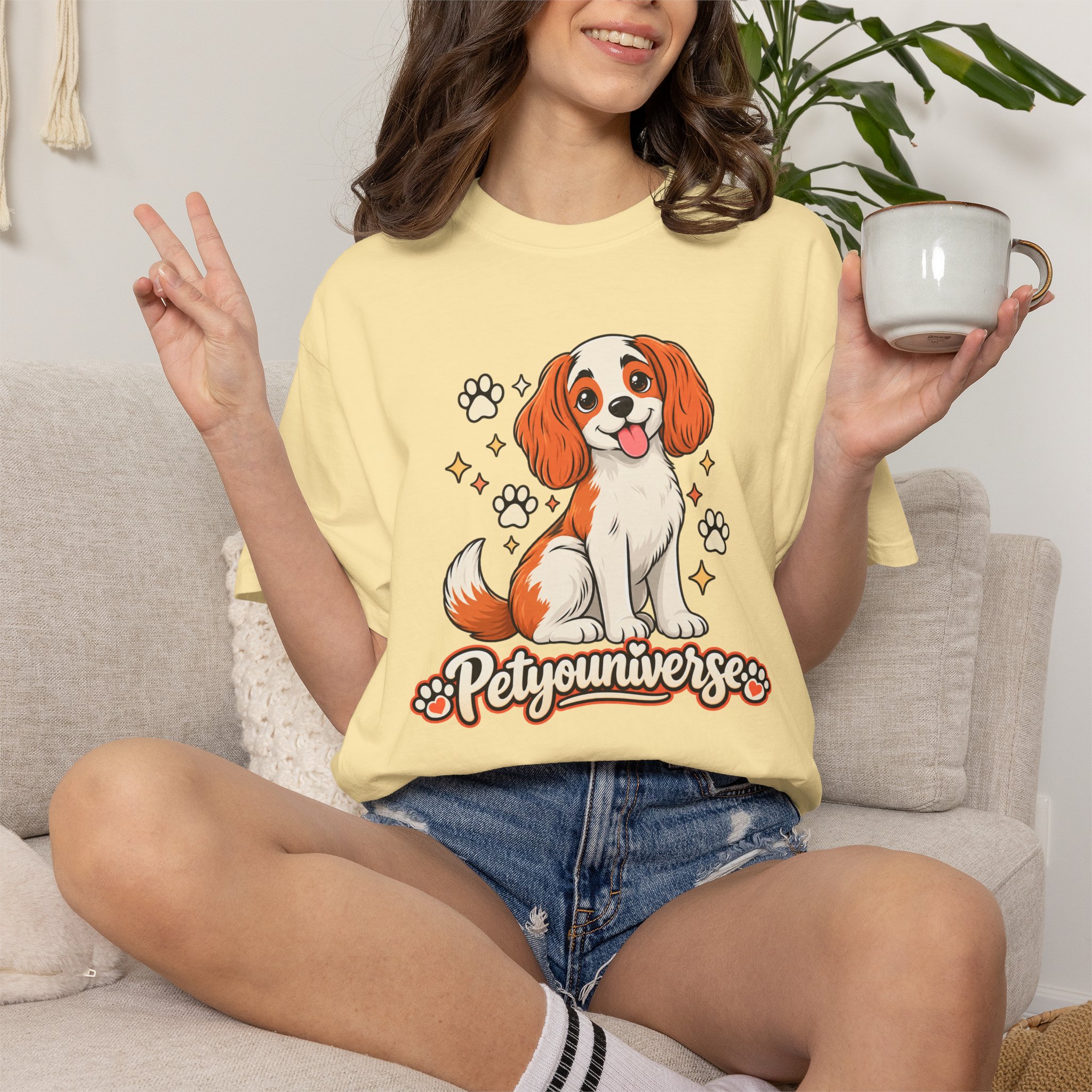 Cavalier King Charles Dog T-Shirt — "PetYoUniverse" Cute Puppy Graphic Tee - Image 12