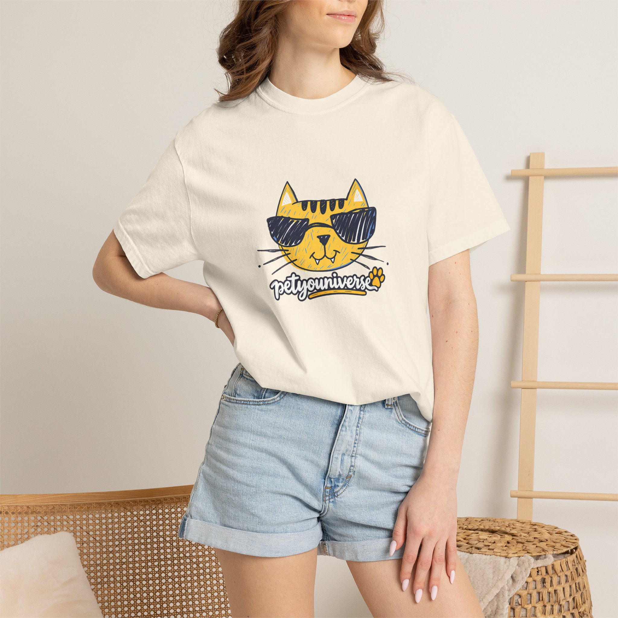 Cool Cat Sunglasses T‑Shirt — 'Purrfectly Awesome' Graphic Tee for Cat Lovers - Image 2