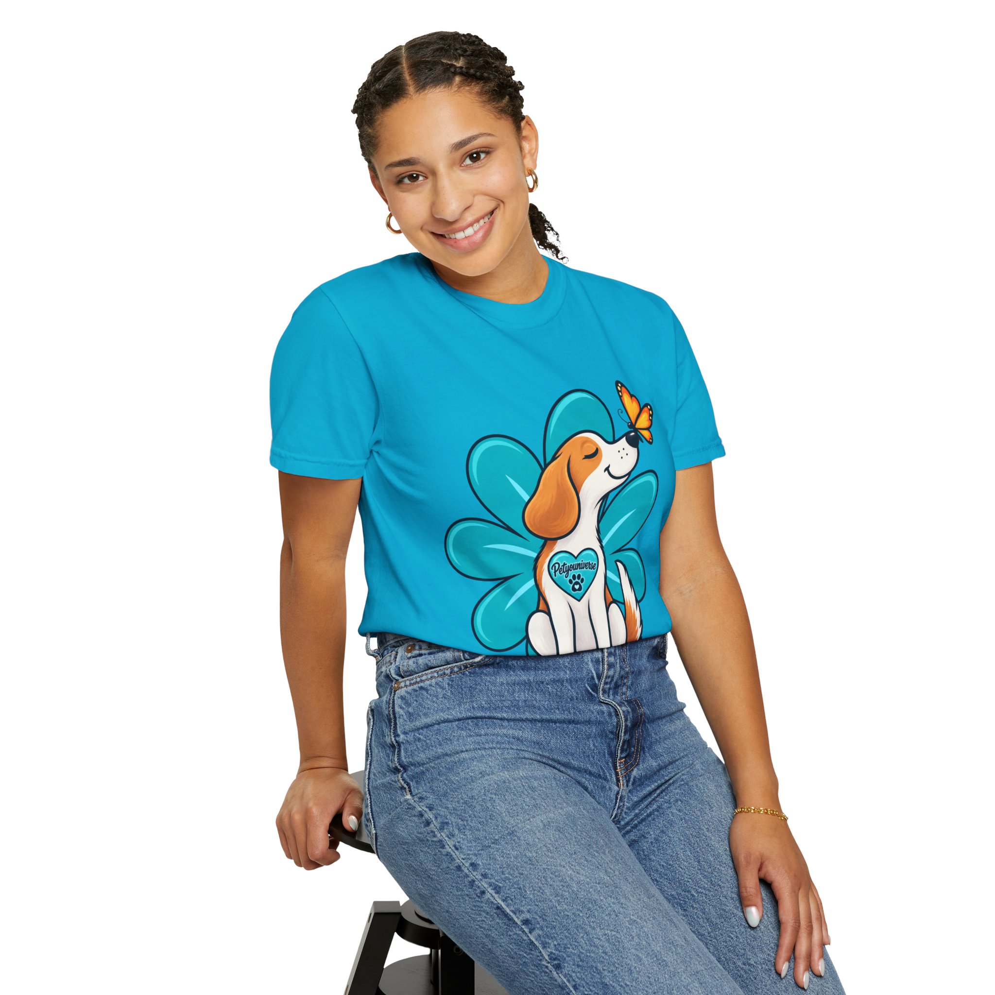 Beagle & Butterfly Graphic T-Shirt - Image 103