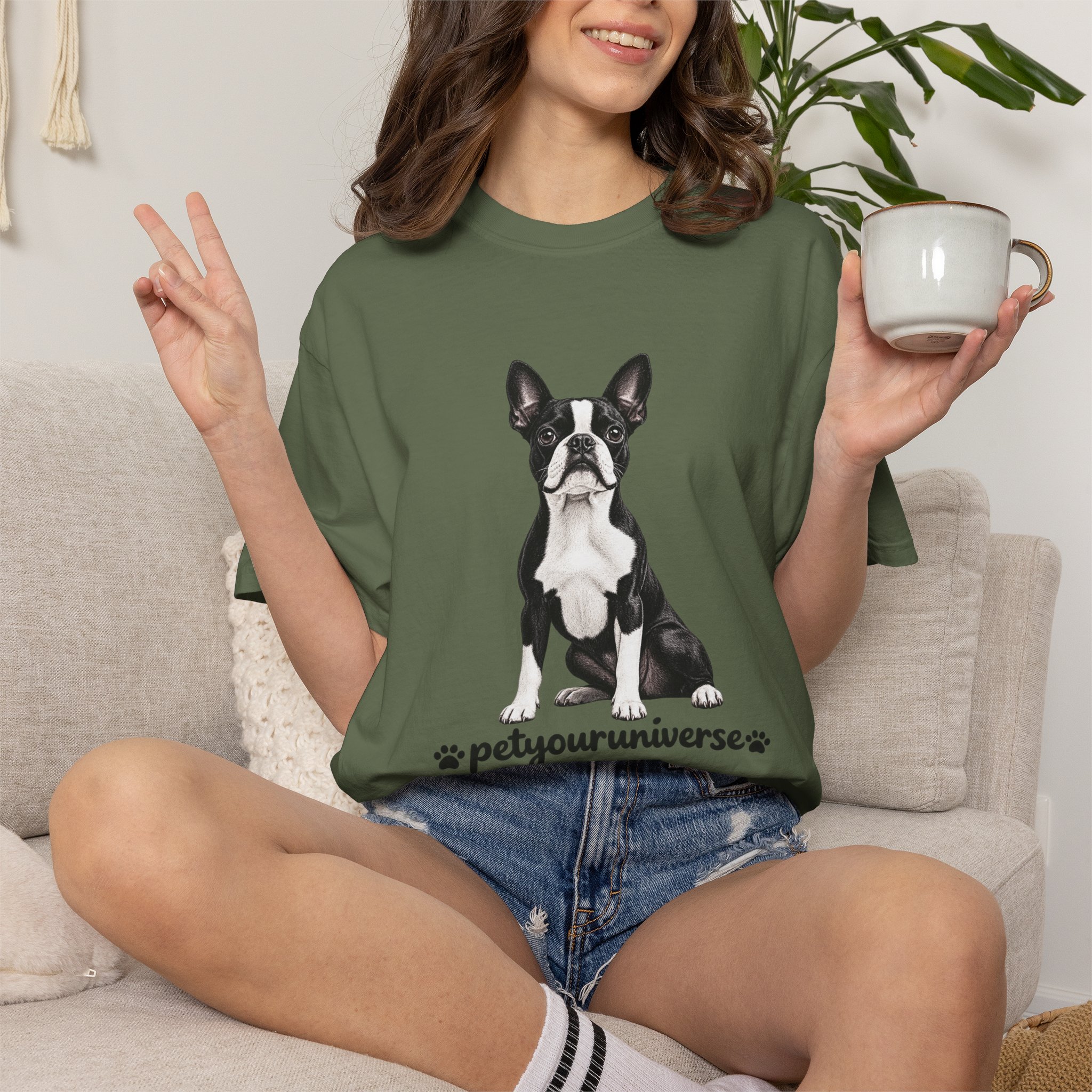 Boston Terrier Graphic T-Shirt — "PetYoUniverse" Dog Lover Tee - Image 48