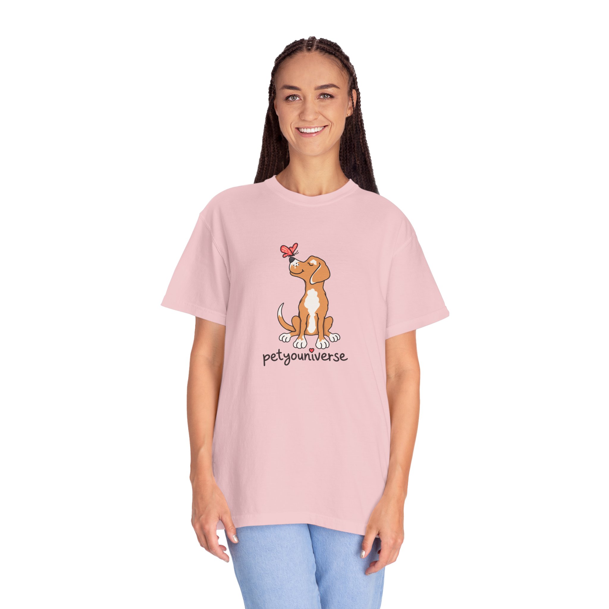 PetYoUniverse Cute Dog & Butterfly T‑Shirt - Image 95