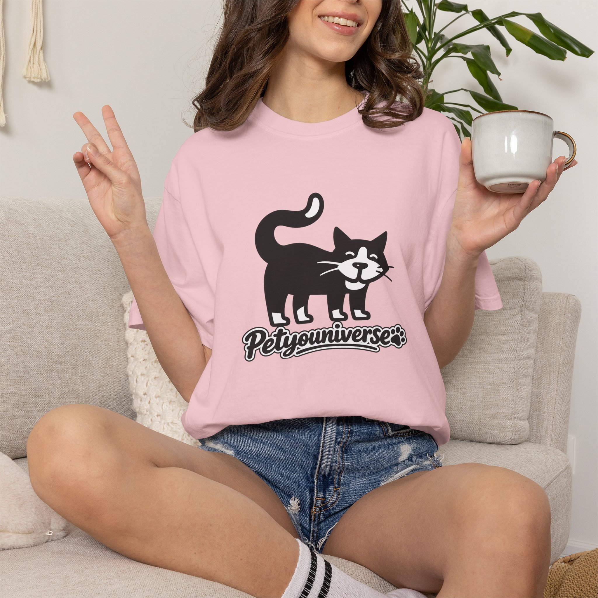 PetYouUniverse Cat Graphic T-Shirt — Vintage Cat Logo Tee - Image 120