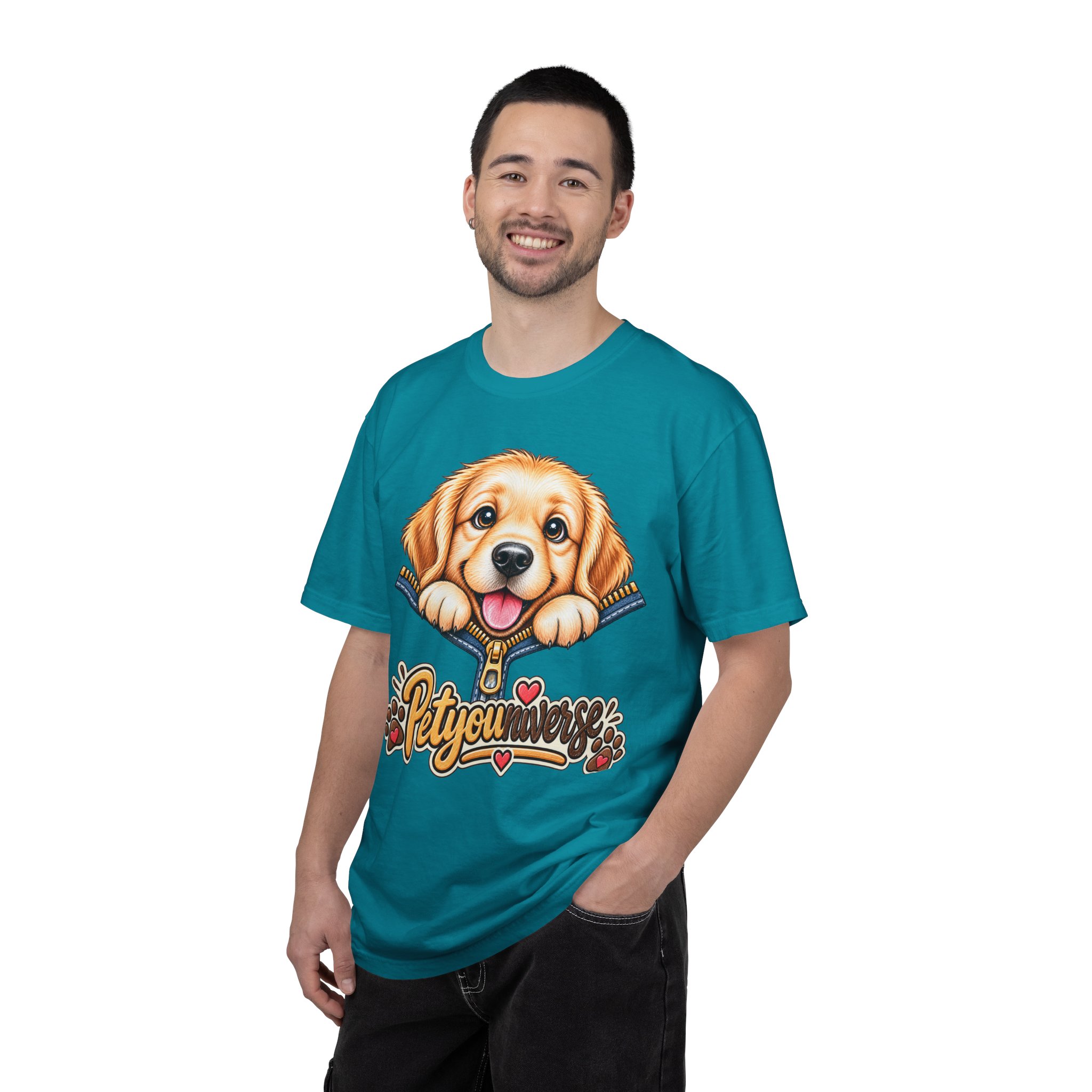 Golden Retriever Puppy "PetYoUniverse" T-Shirt - Image 94