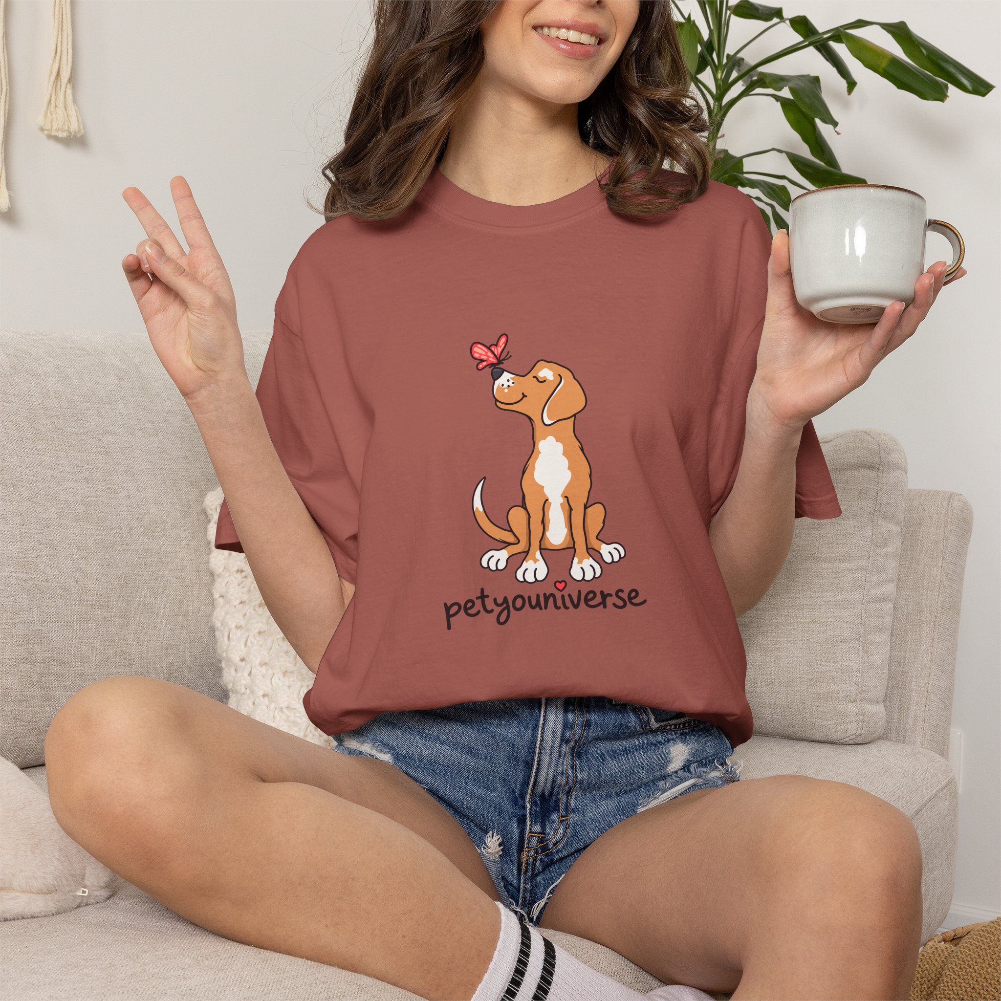 PetYoUniverse Cute Dog & Butterfly T‑Shirt - Image 120