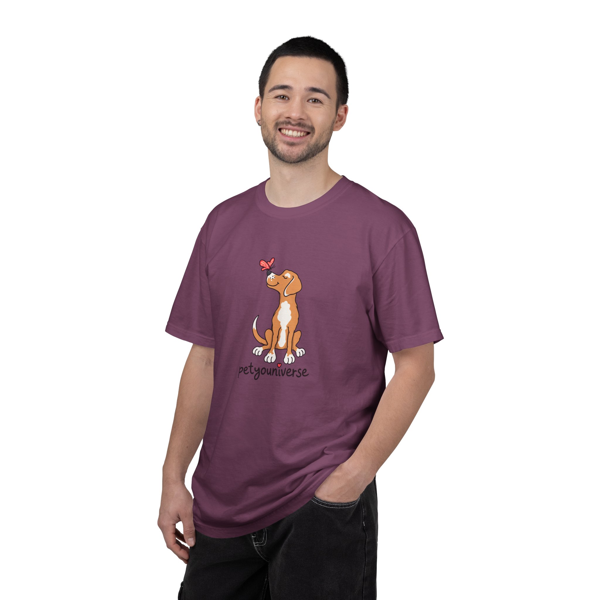 PetYoUniverse Cute Dog & Butterfly T‑Shirt - Image 112