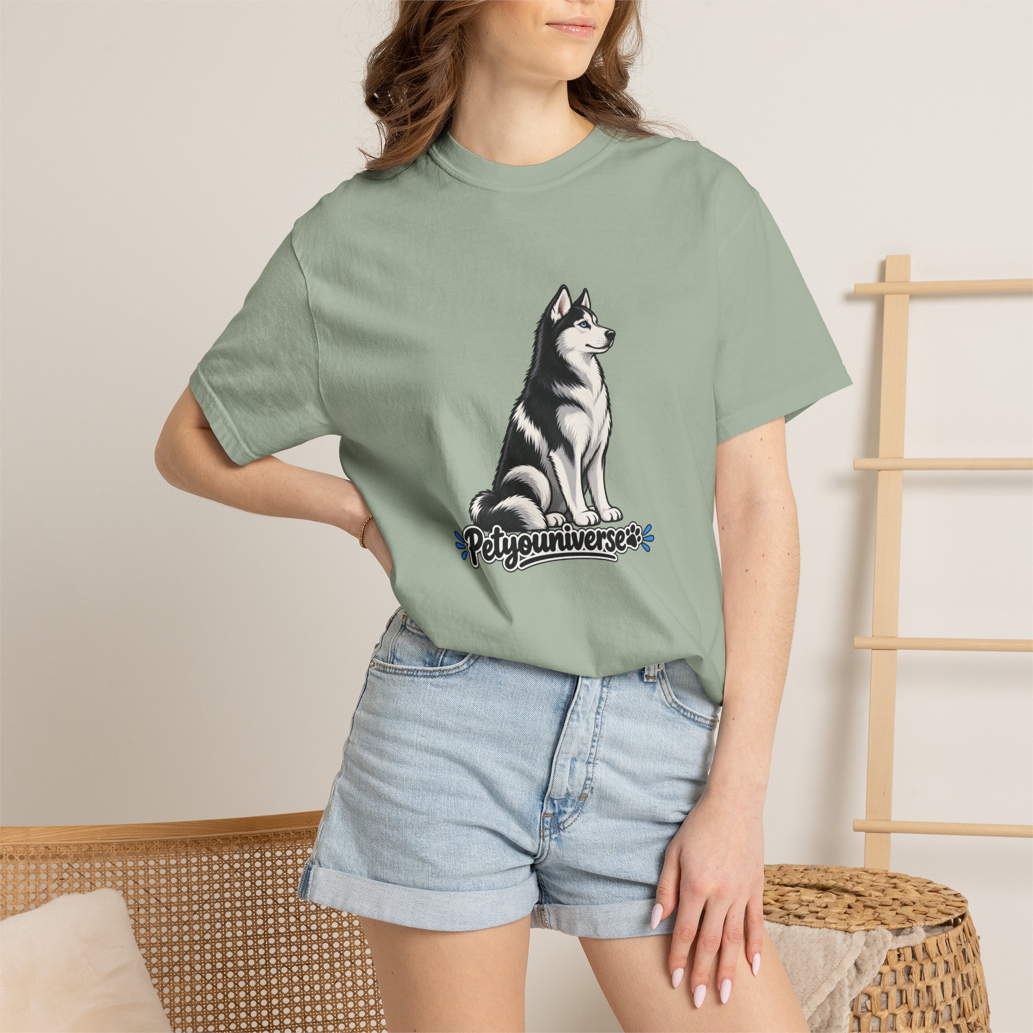 Husky Graphic T-Shirt — 'PetYoUniverse' Retro Dog Tee - Image 74