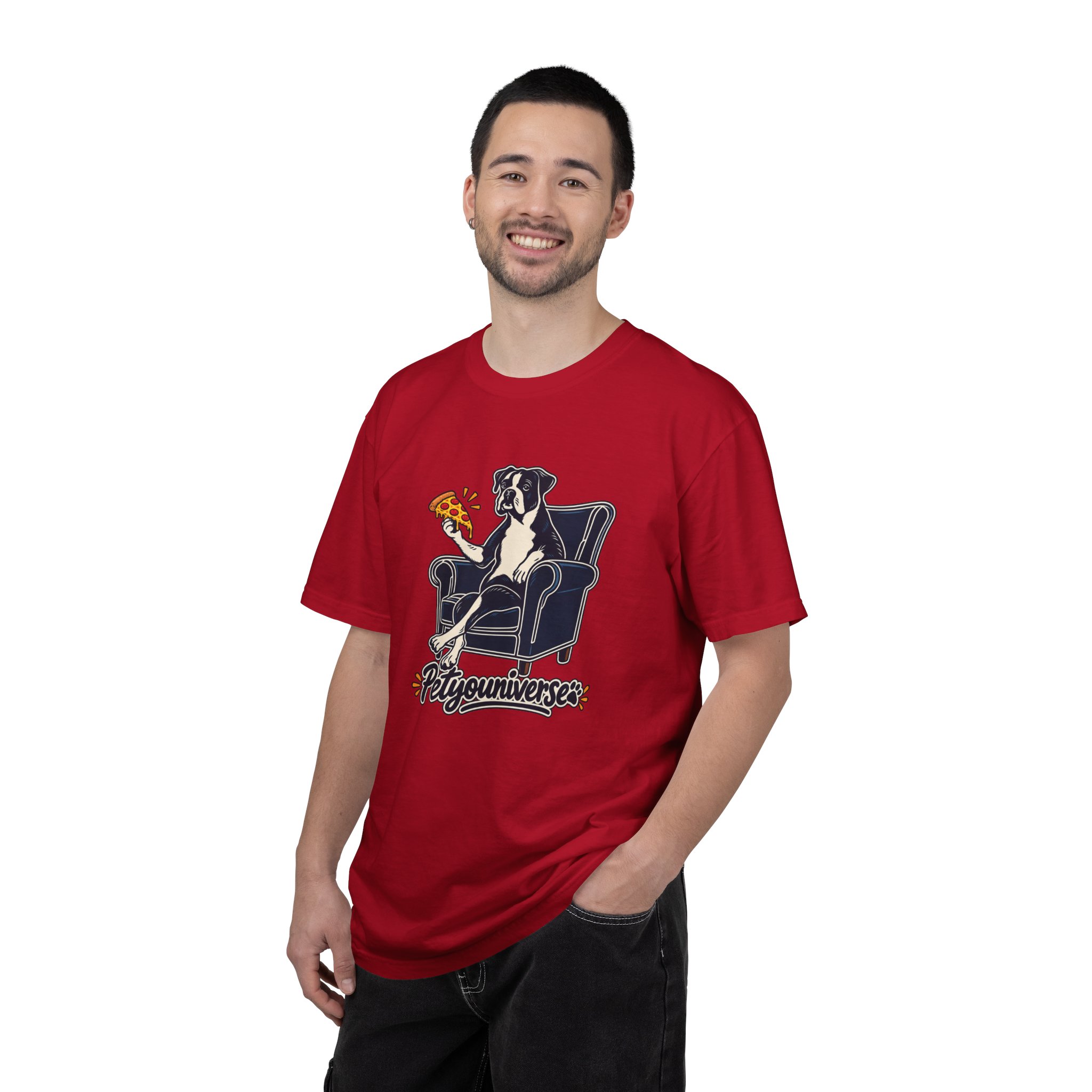 T-Shirt — PetYoUniverse Dog on Armchair with Pizza Graphic - Image 130