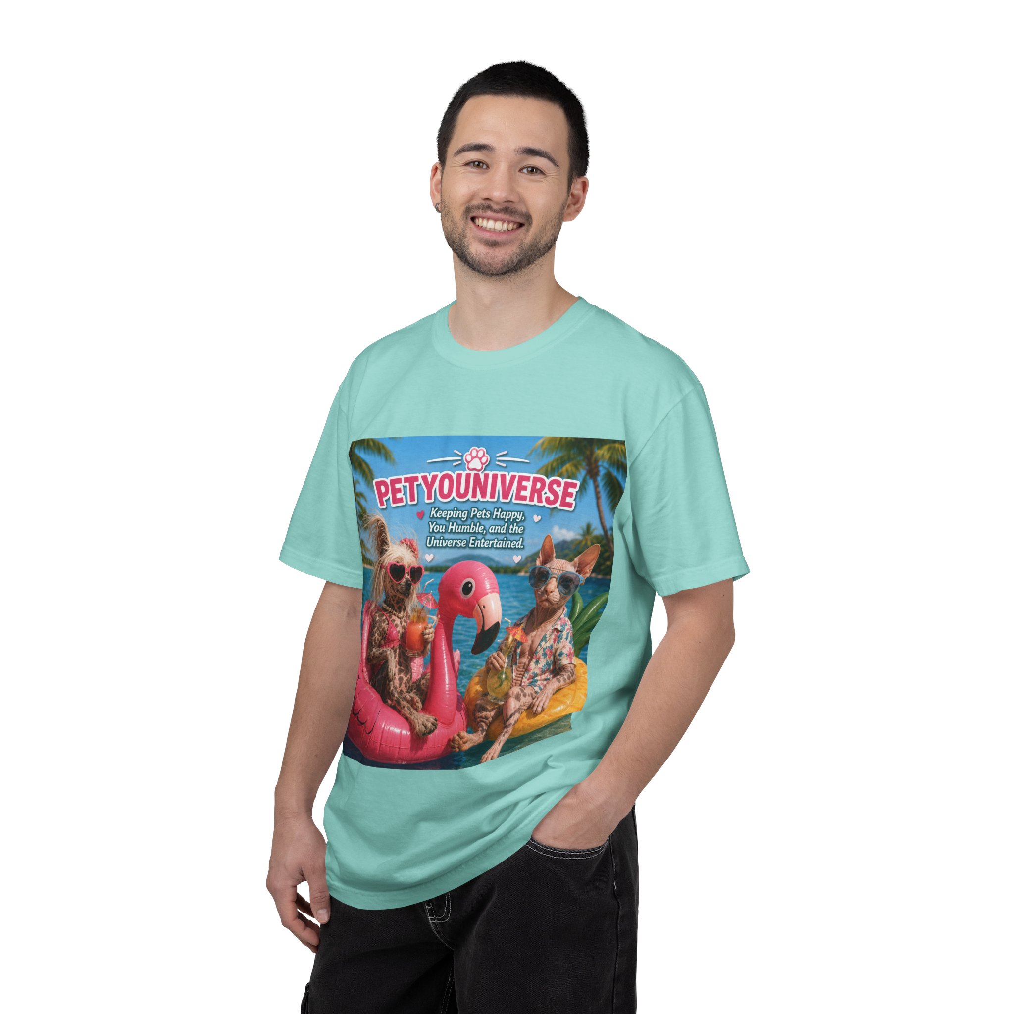 T-Shirt — "Petyouniverse" Summer Dog Vacation Graphic Tee - Image 63