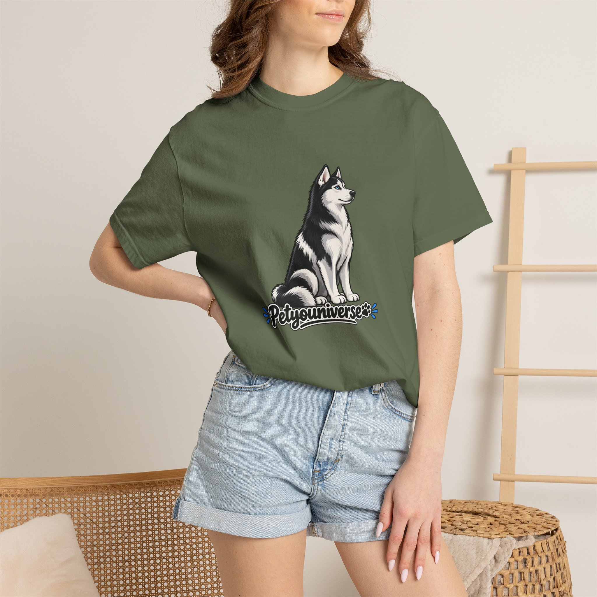 Husky Graphic T-Shirt — 'PetYoUniverse' Retro Dog Tee - Image 56